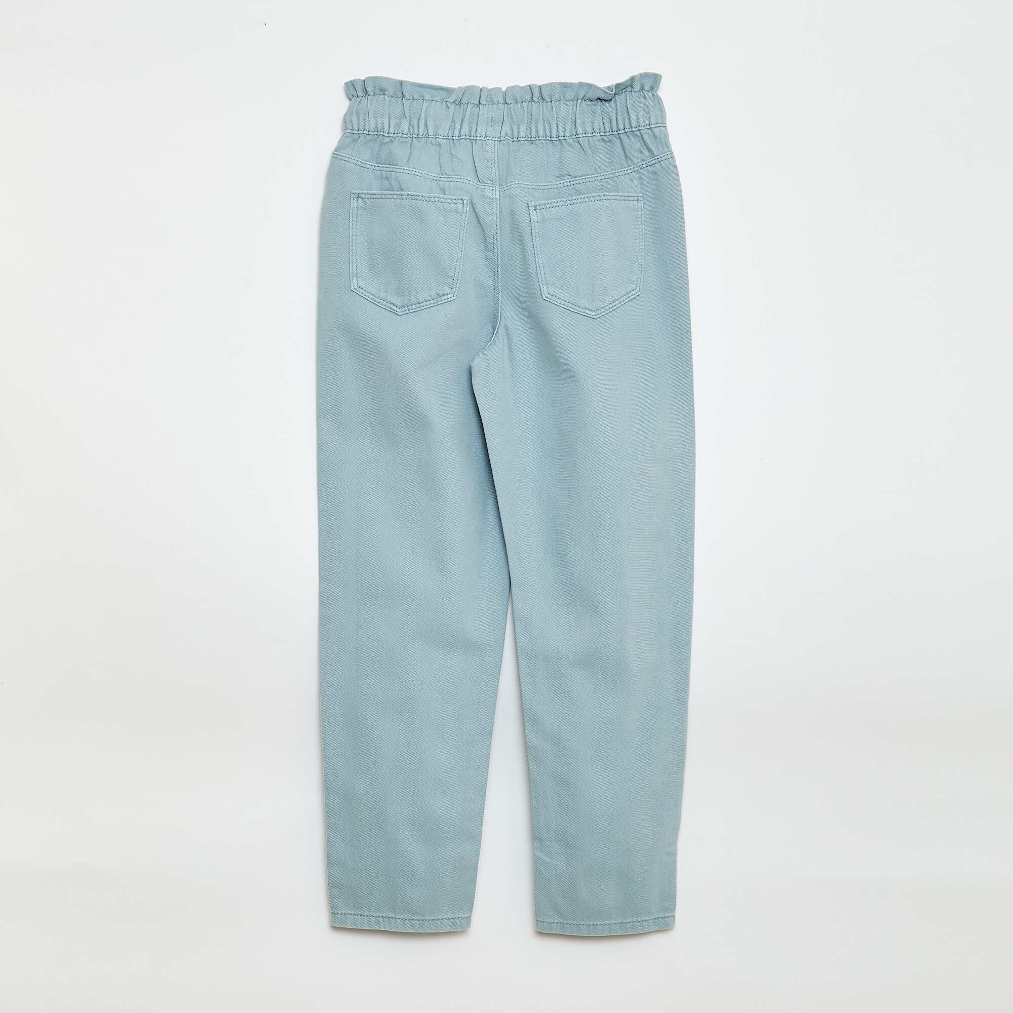 Mom Fit Denim Pants with Print BLUE - Image 2