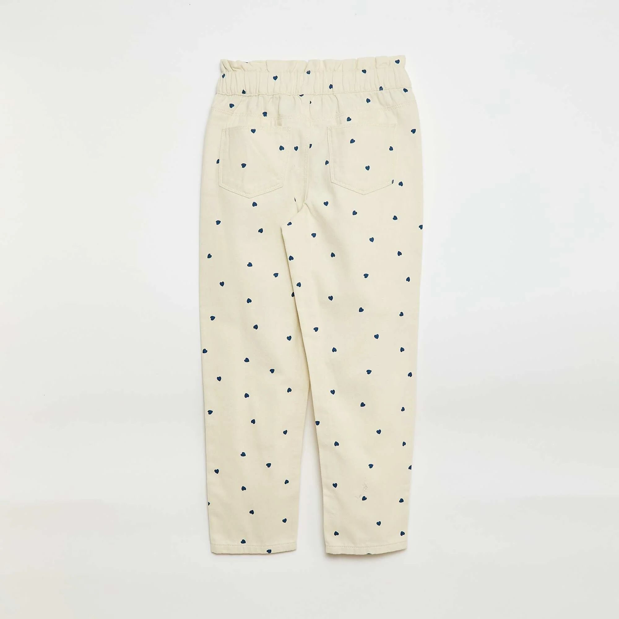 Mom Fit Denim Pants with Print WHITE - Image 2