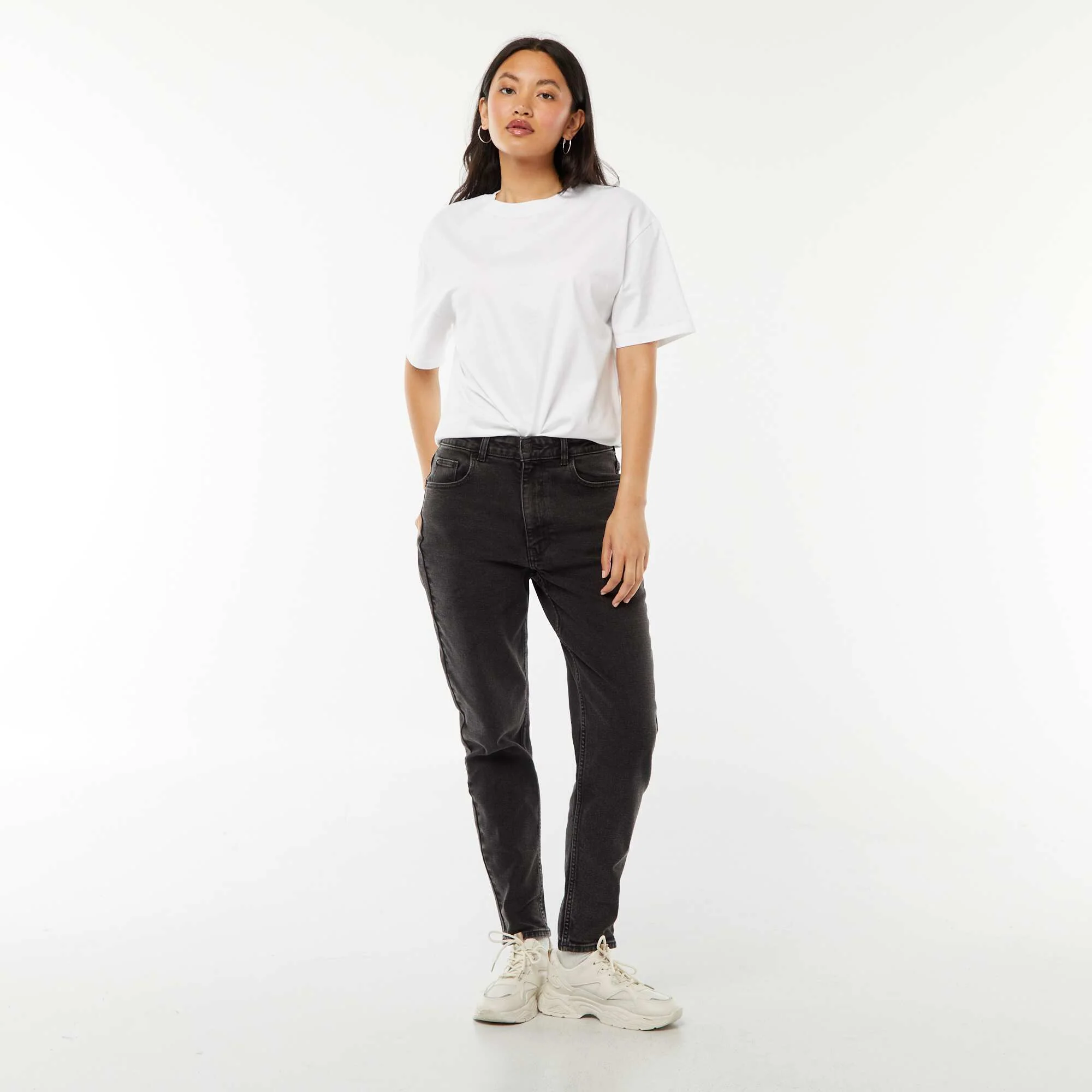 Mom-fit jeans - L30 BLACK