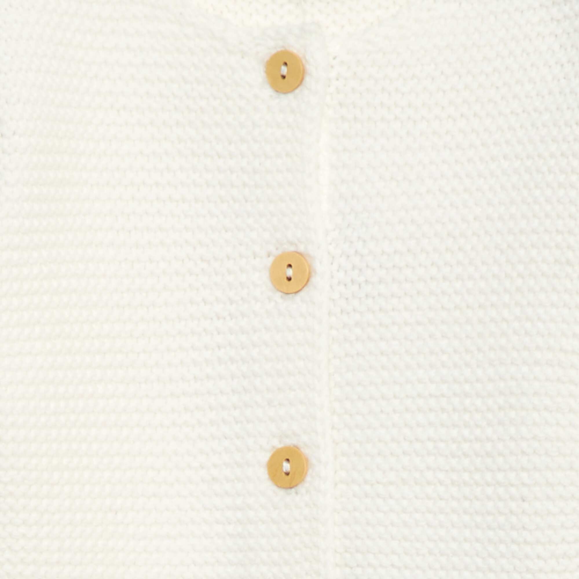 Moss Stitch Cardigan WHITE - Image 3