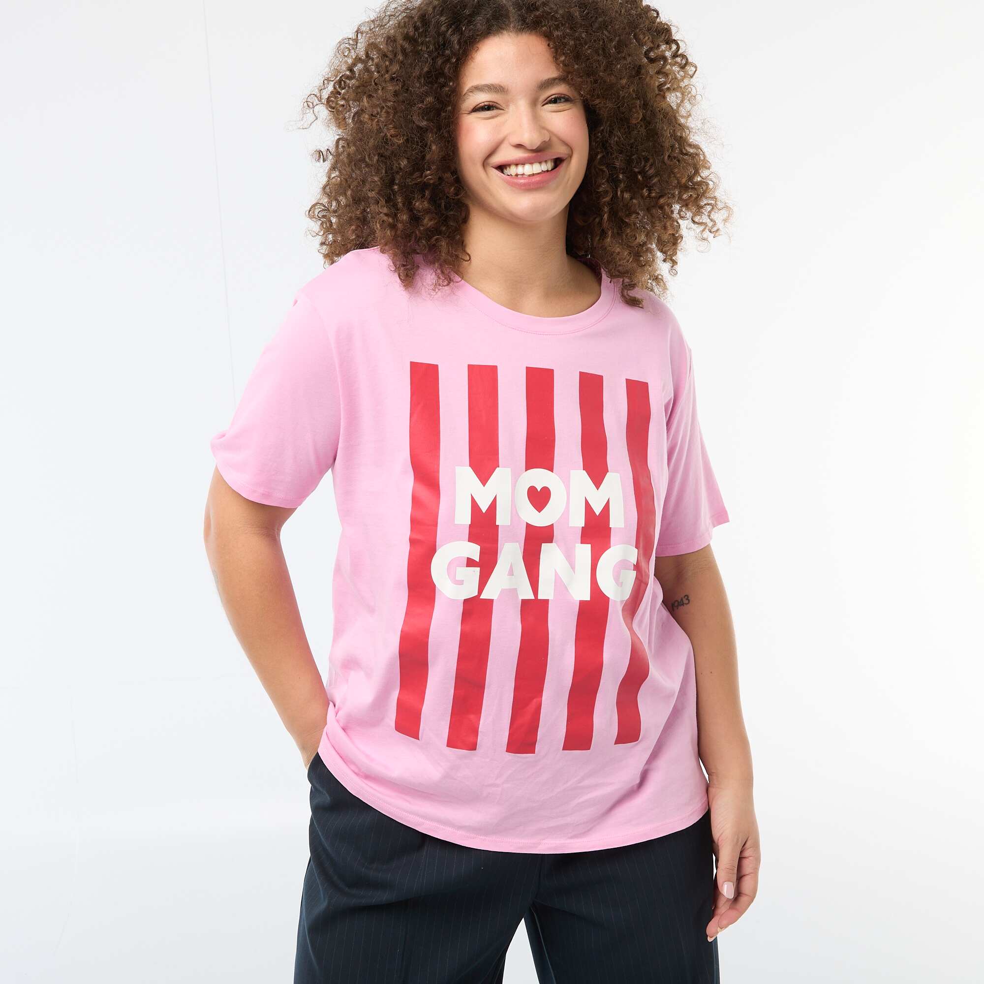 Mother's Day Print Short-Sleeve T-Shirt PINK - Image 4