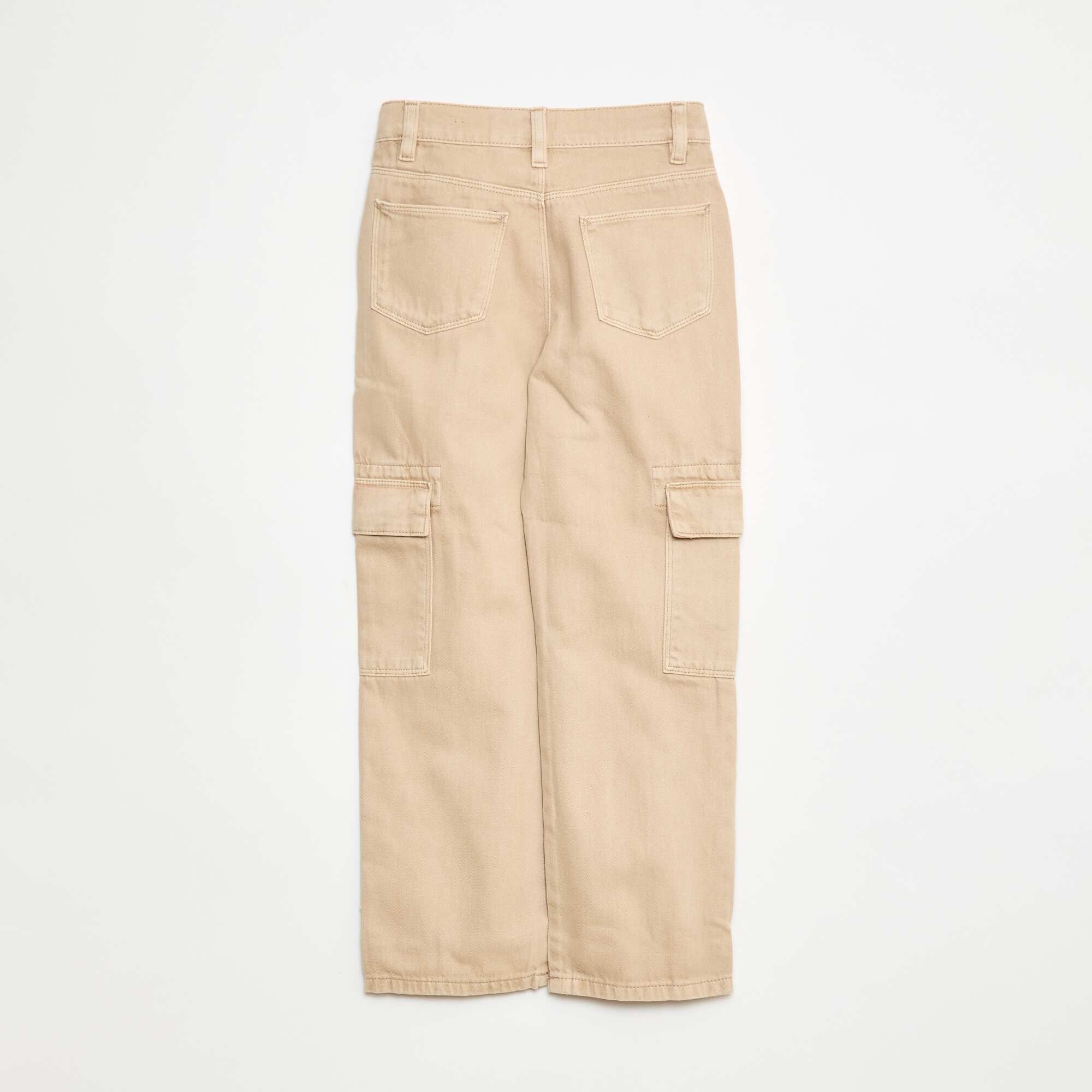 Multi-pocket denim trousers BEIGE - Image 2