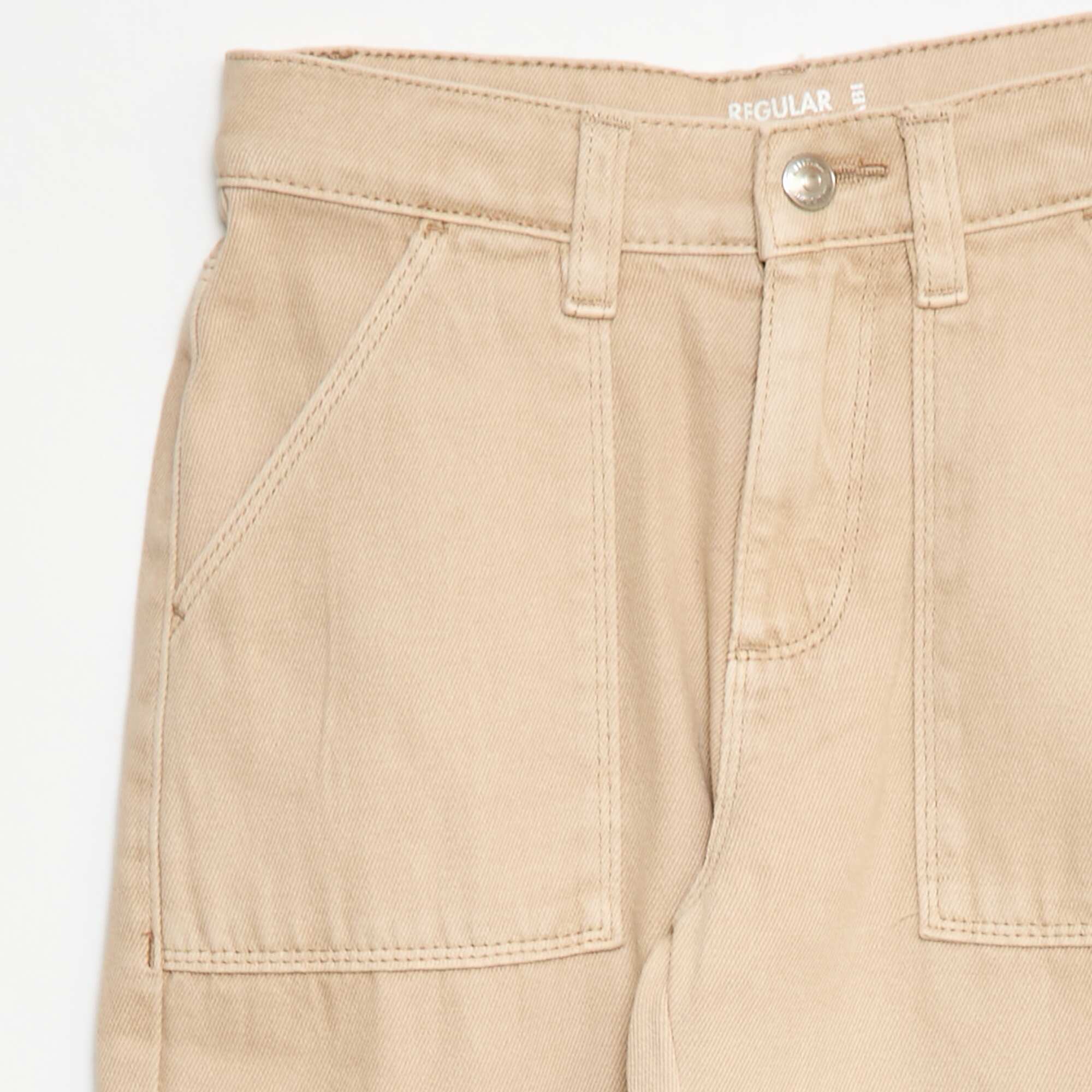 Multi-pocket denim trousers BEIGE - Image 3
