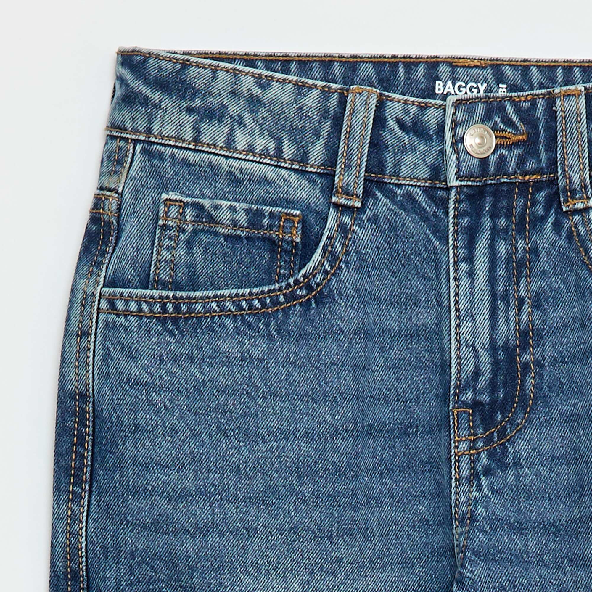 Multi-Pocket Denim Trousers BLUE - Image 3