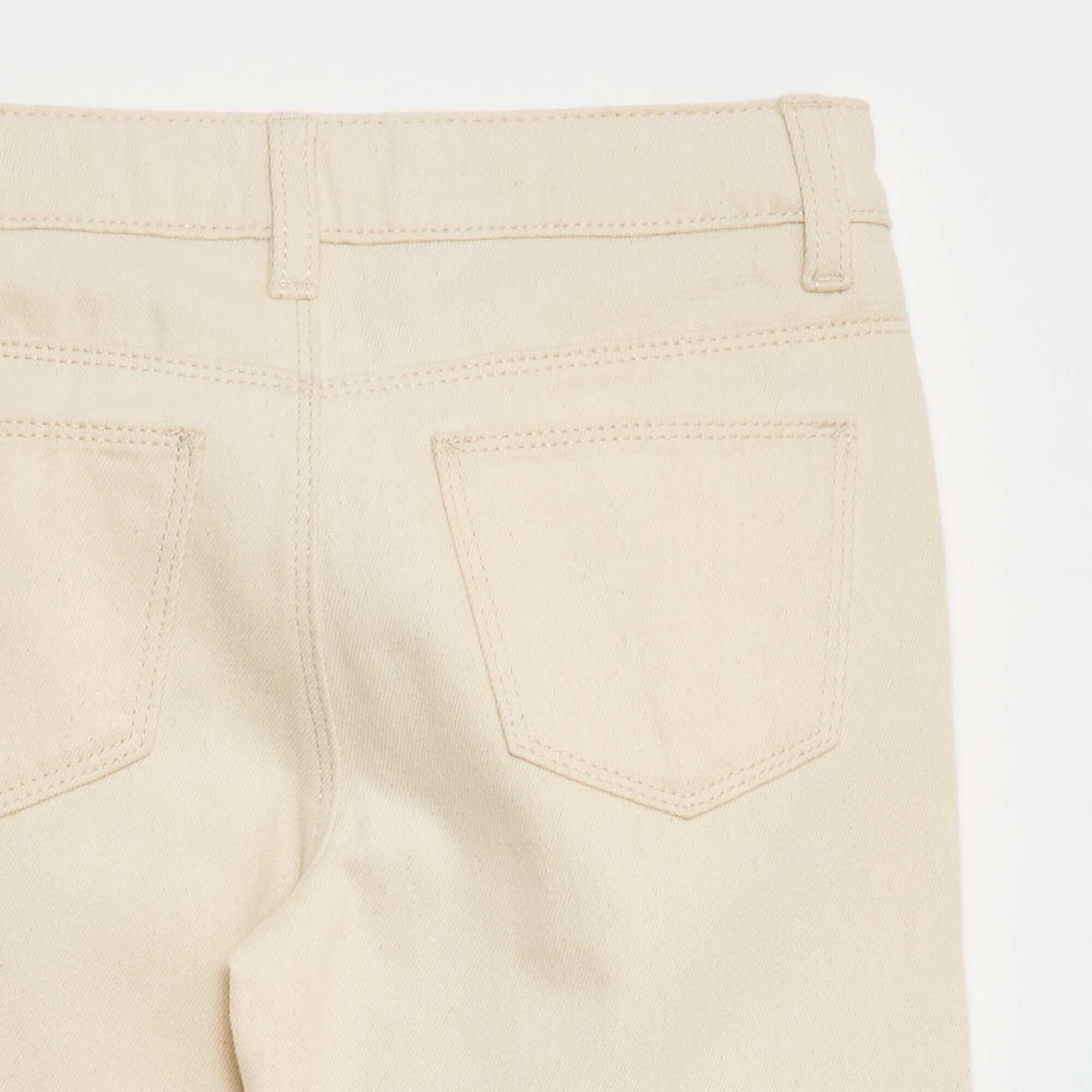 Multi-Pocket Denim Trousers WHITE - Image 4