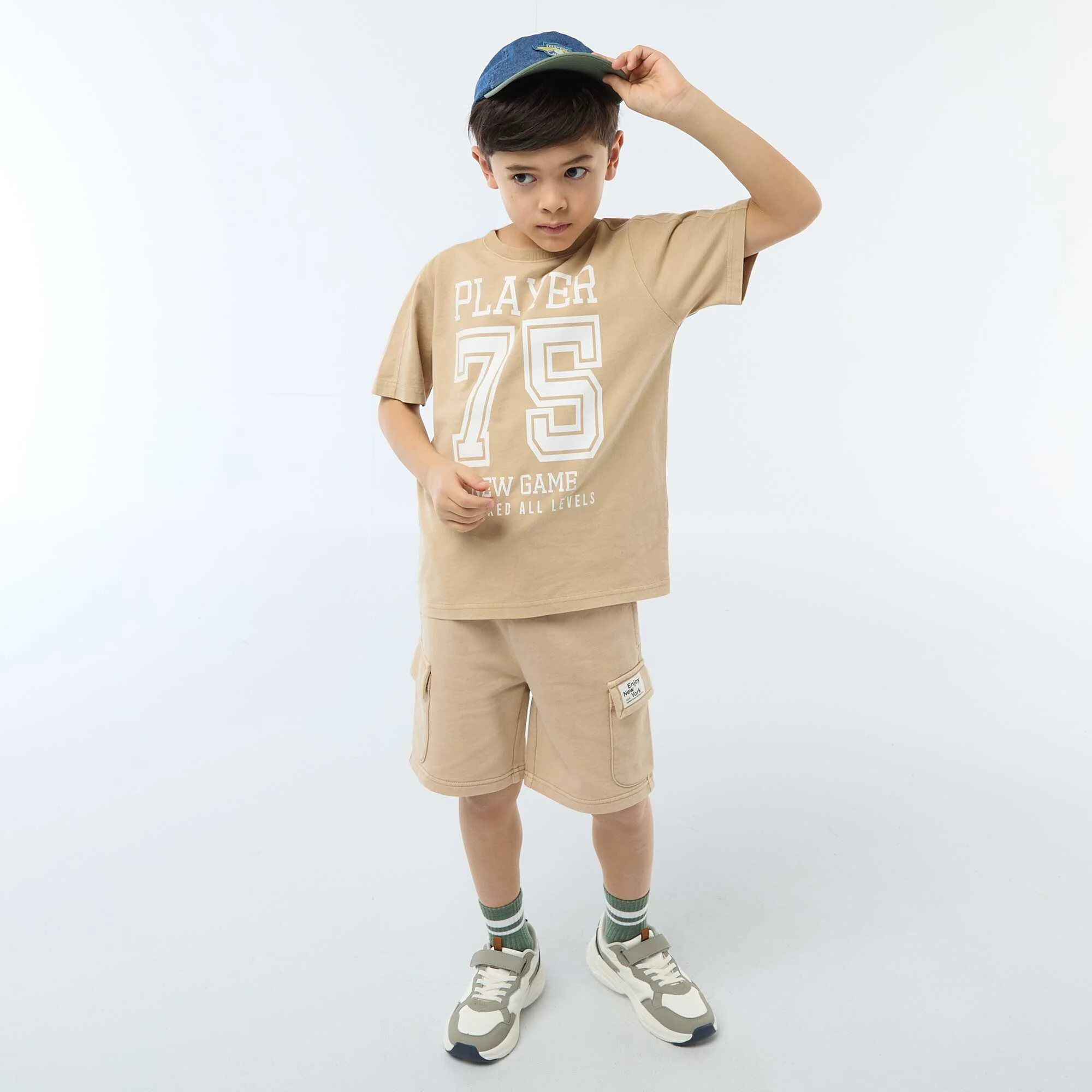 Multi-Pocket Fleece Shorts BEIGE - Image 3