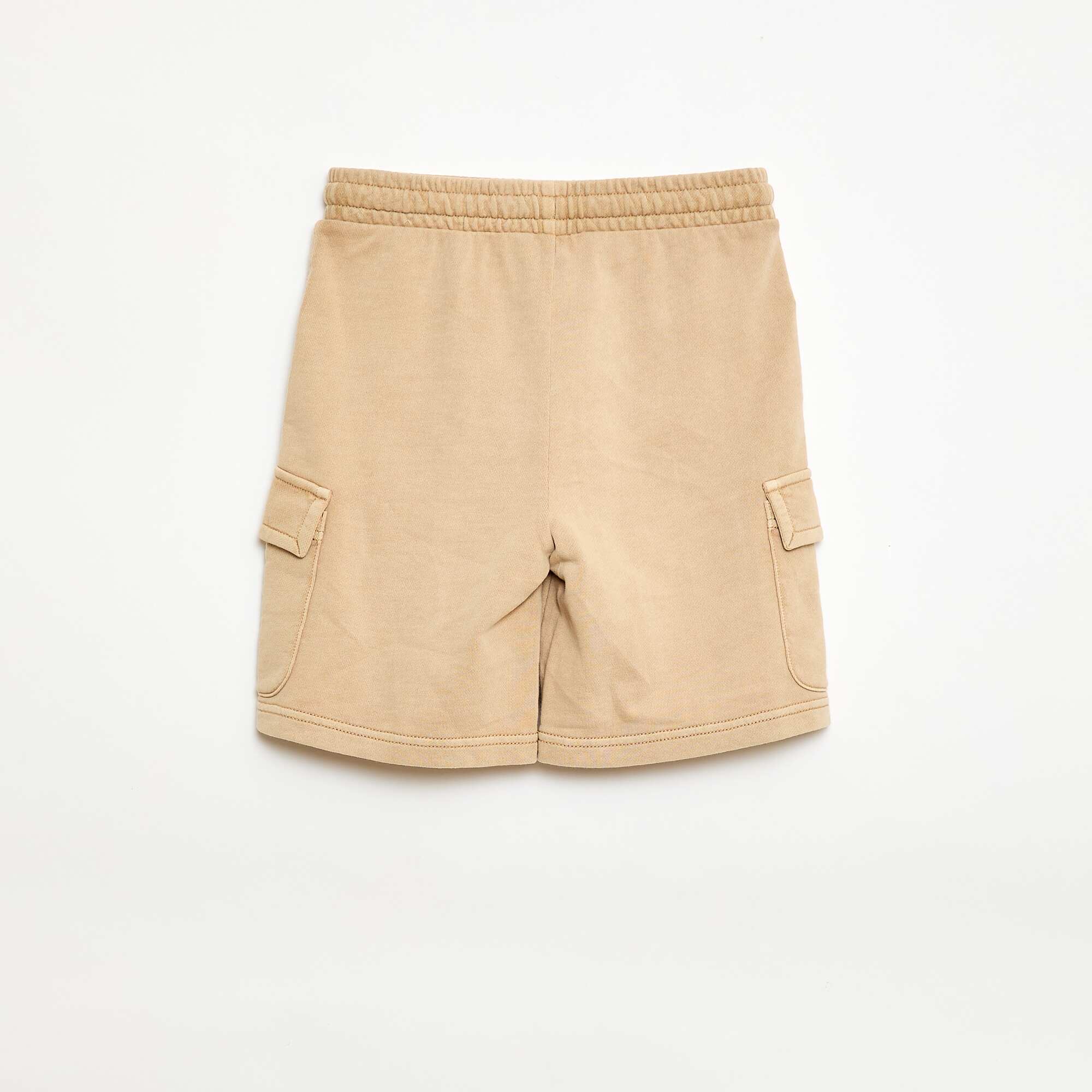 Multi-Pocket Fleece Shorts BEIGE - Image 4