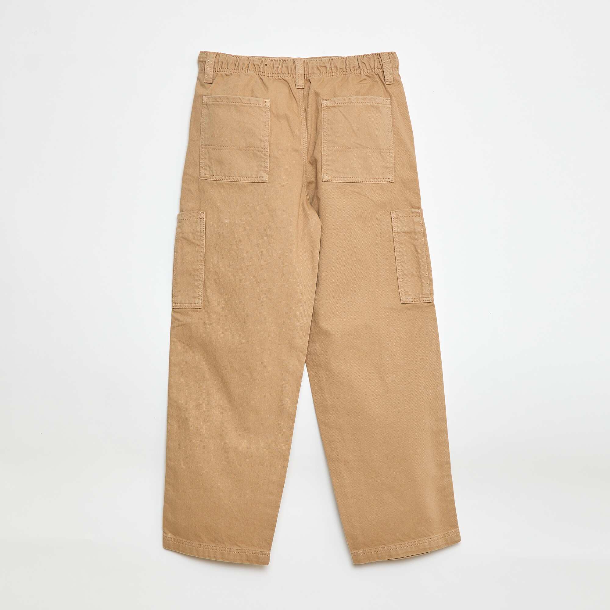 Multi-Pocket Plain Trousers BEIGE - Image 2