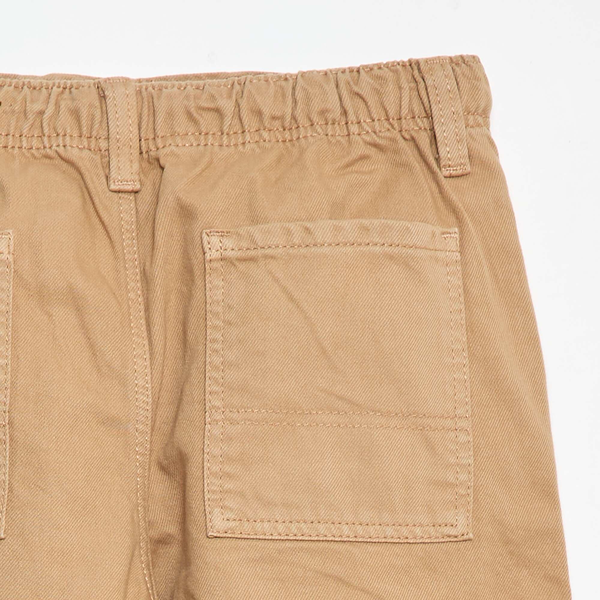 Multi-Pocket Plain Trousers BEIGE - Image 4