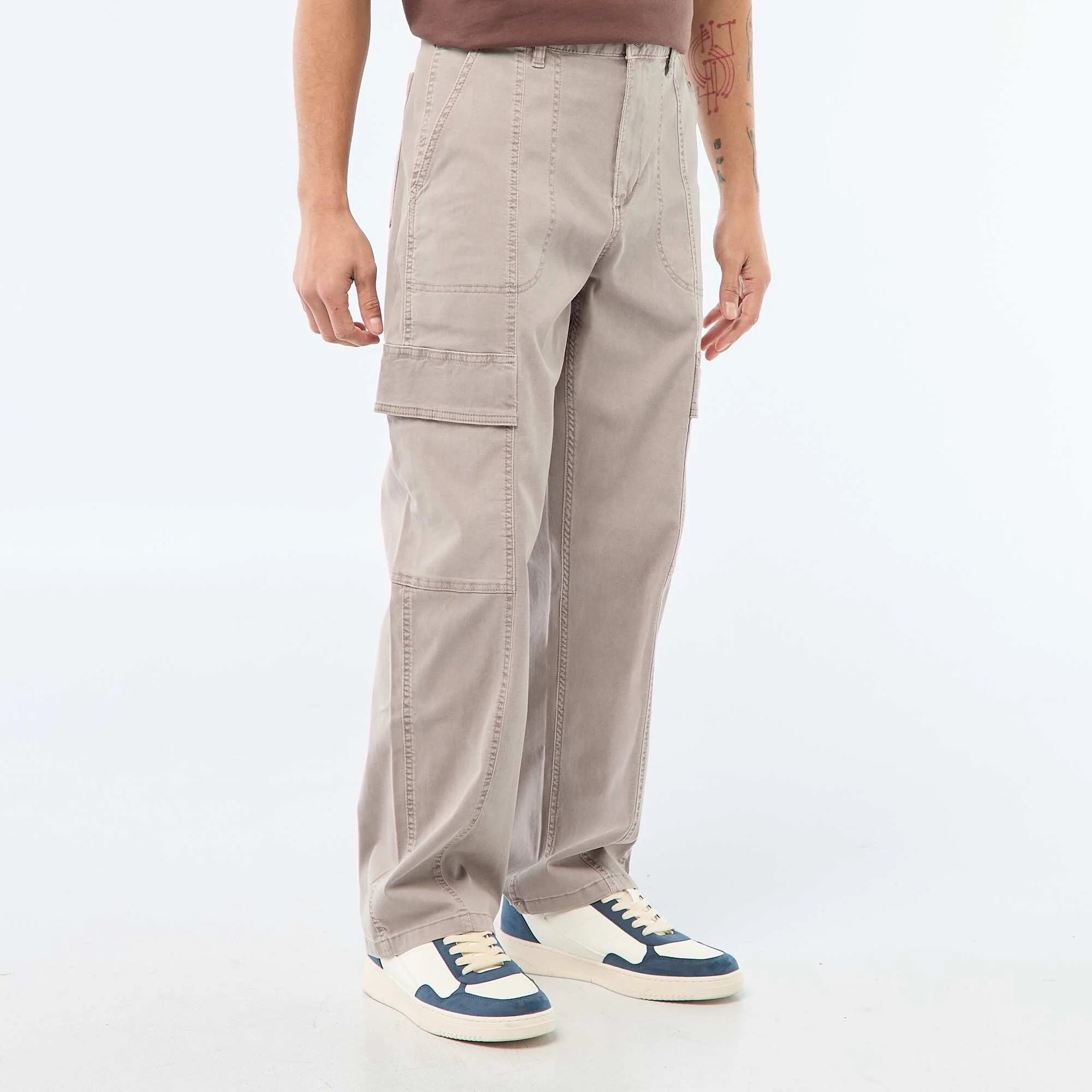Multi-Pocket Straight Leg Pants / Regular Fit GREY - Image 2