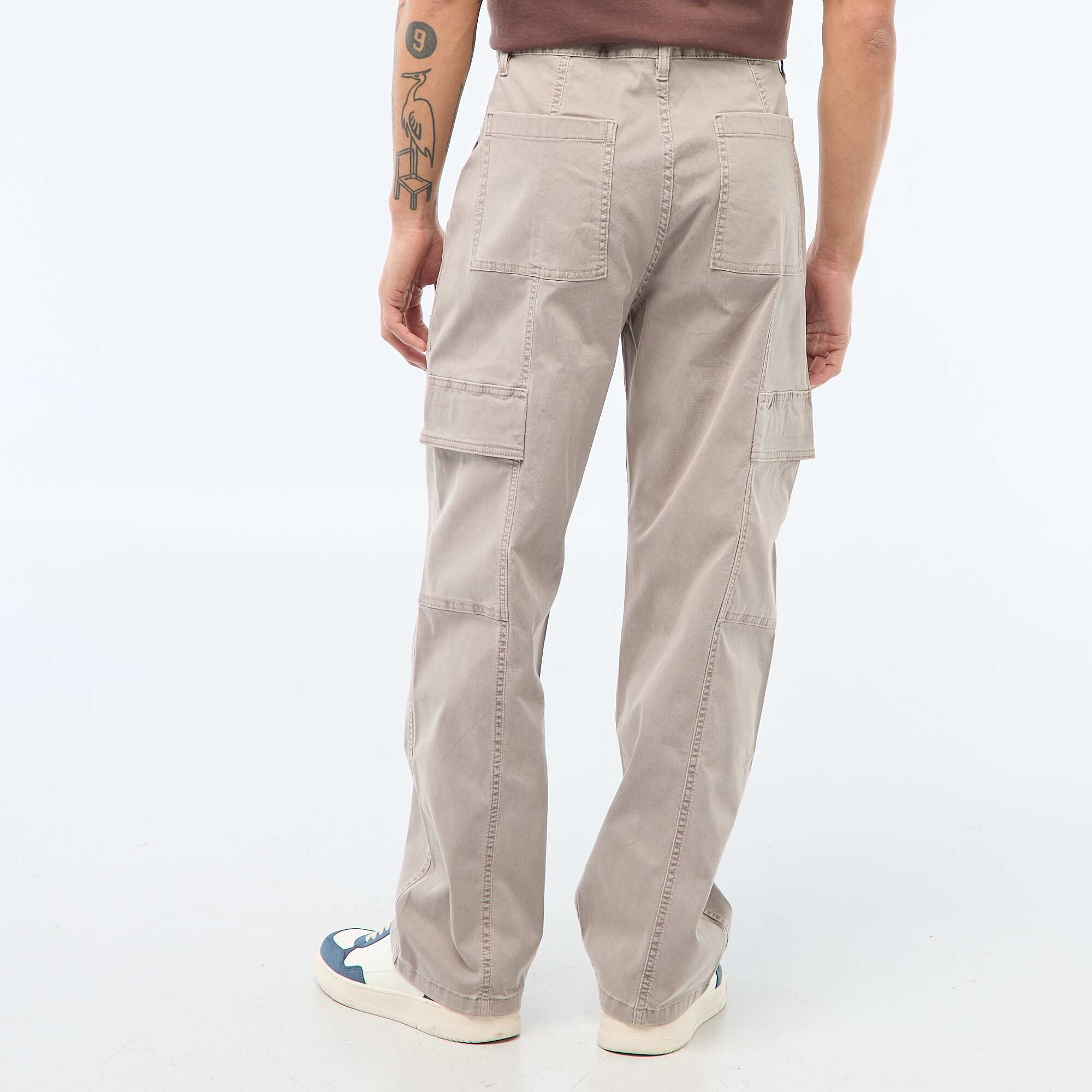 Multi-Pocket Straight Leg Pants / Regular Fit GREY - Image 4