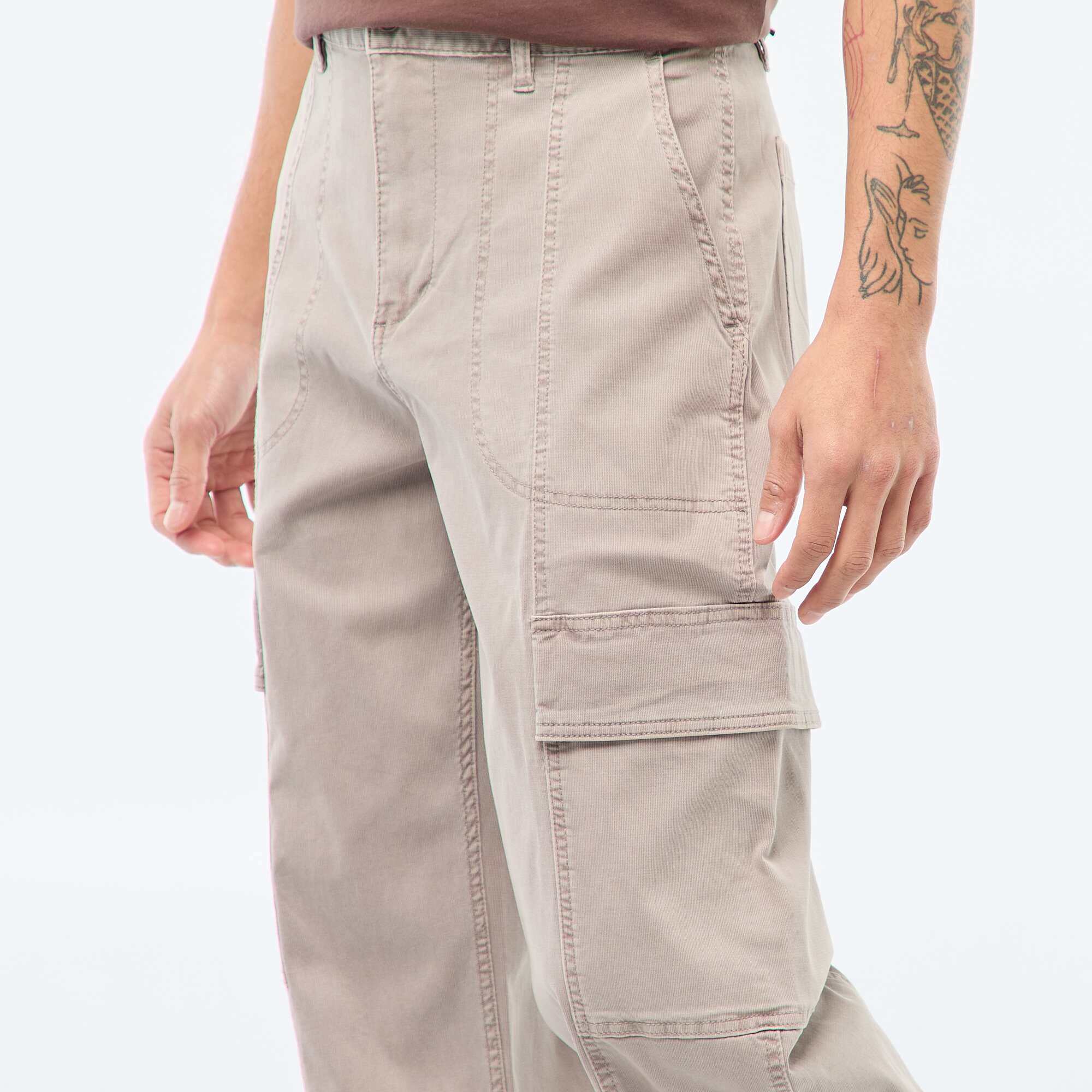 Multi-Pocket Straight Leg Pants / Regular Fit GREY - Image 5