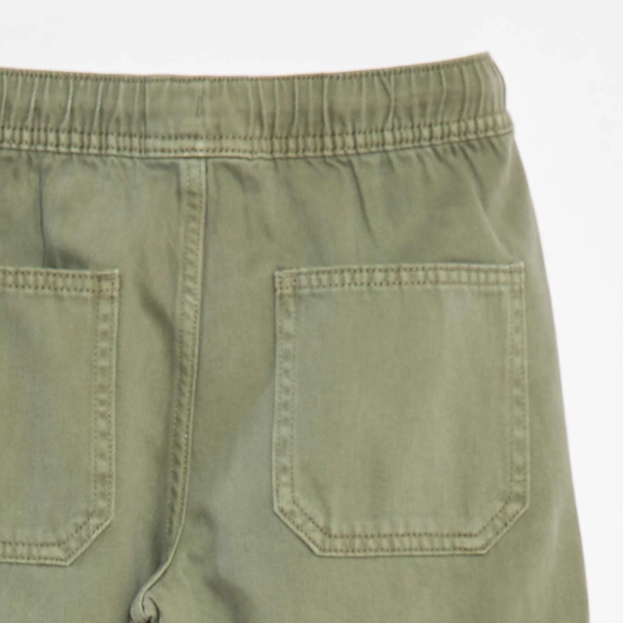 Multi-pocket trousers with elasticated waistband GREEN - Image 3