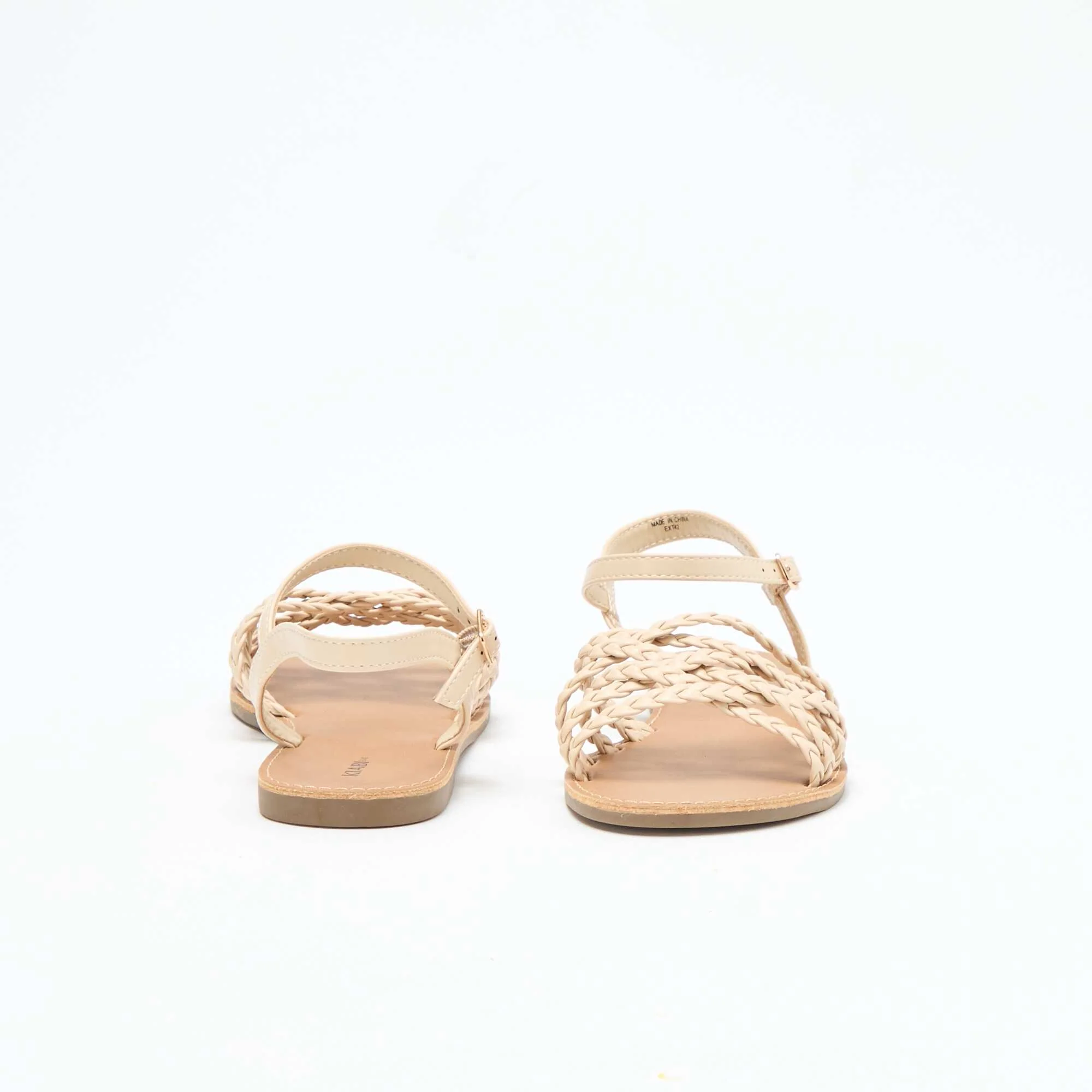 Multi-Strap Braided Sandals BEIGE - Image 3