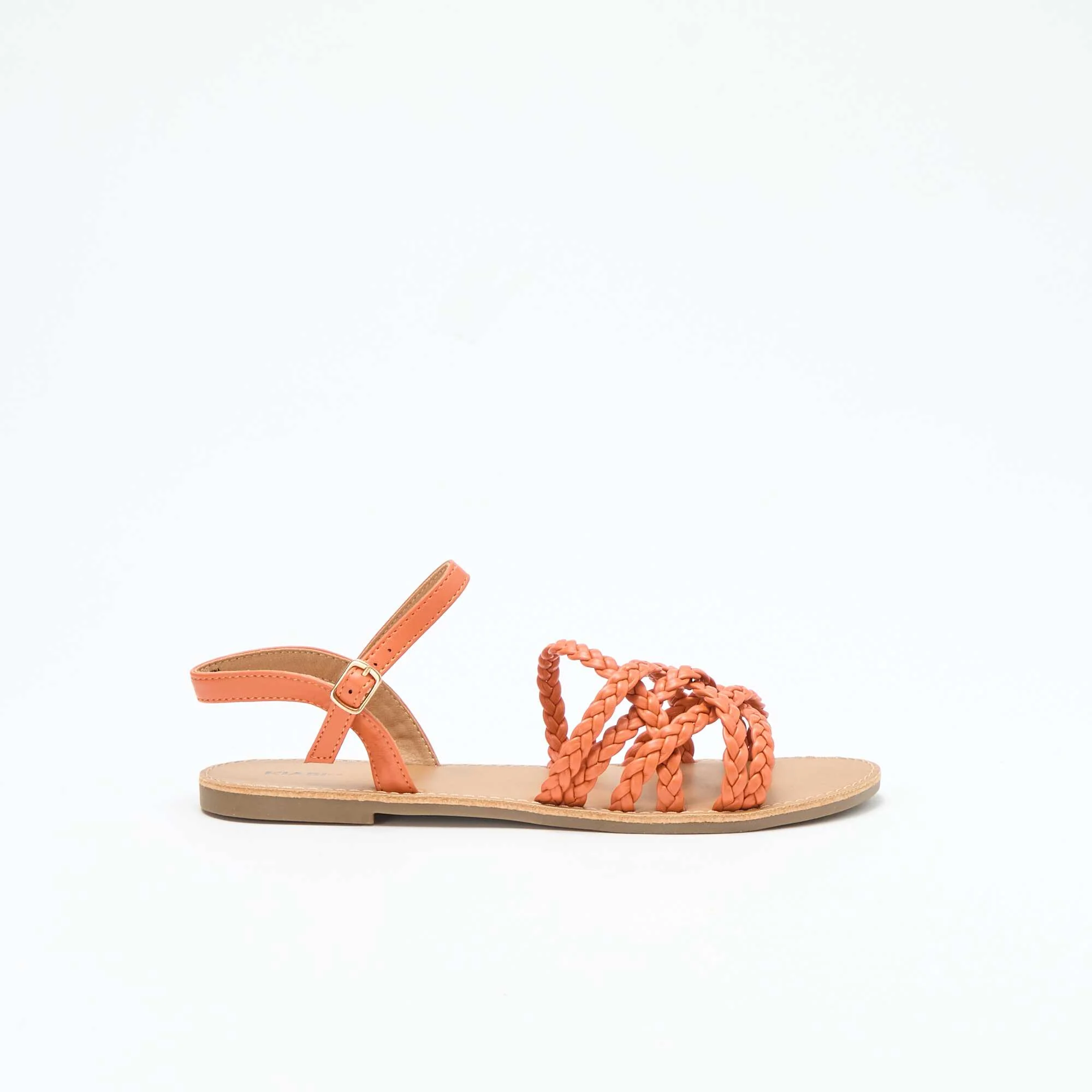 Multi-Strap Braided Sandals ORANGE - Image 2