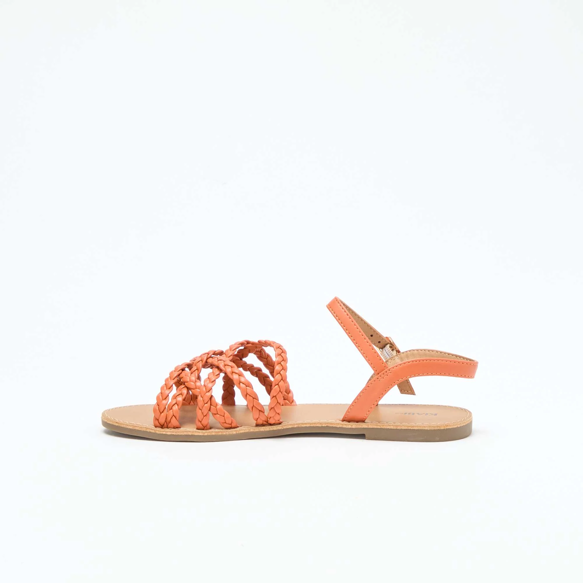 Multi-Strap Braided Sandals ORANGE - Image 4