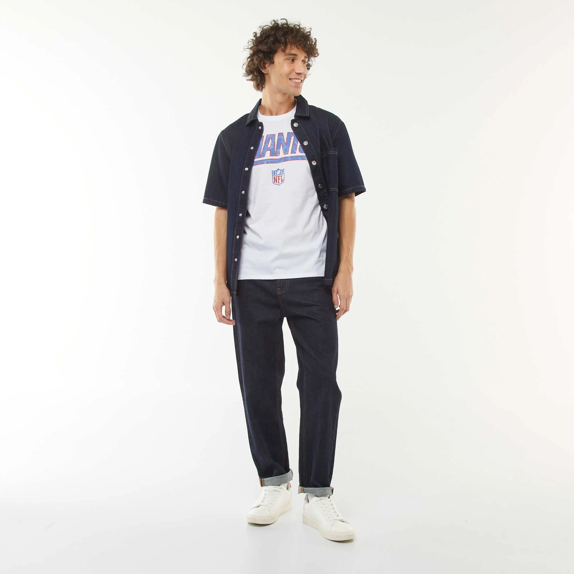 NFL Giants printed short-sleeved T-shirt WHITE - Image 2