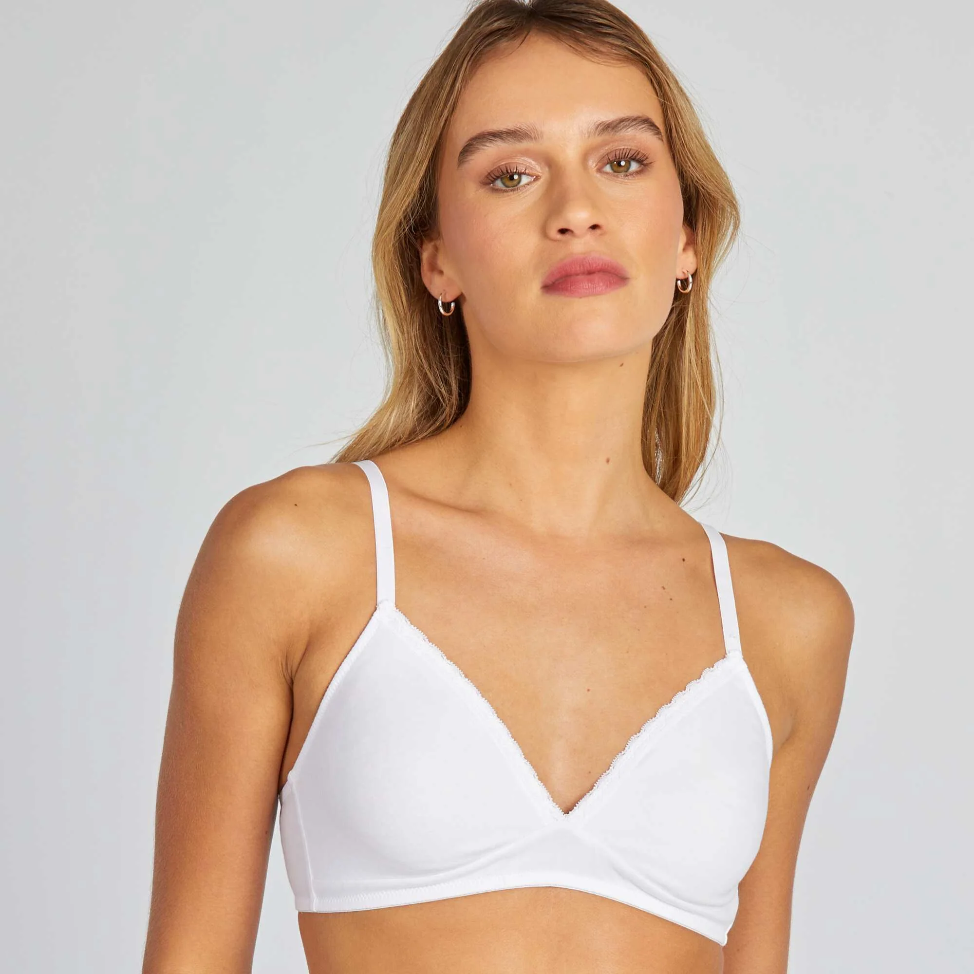 Non-padded triangle bra white - Image 4