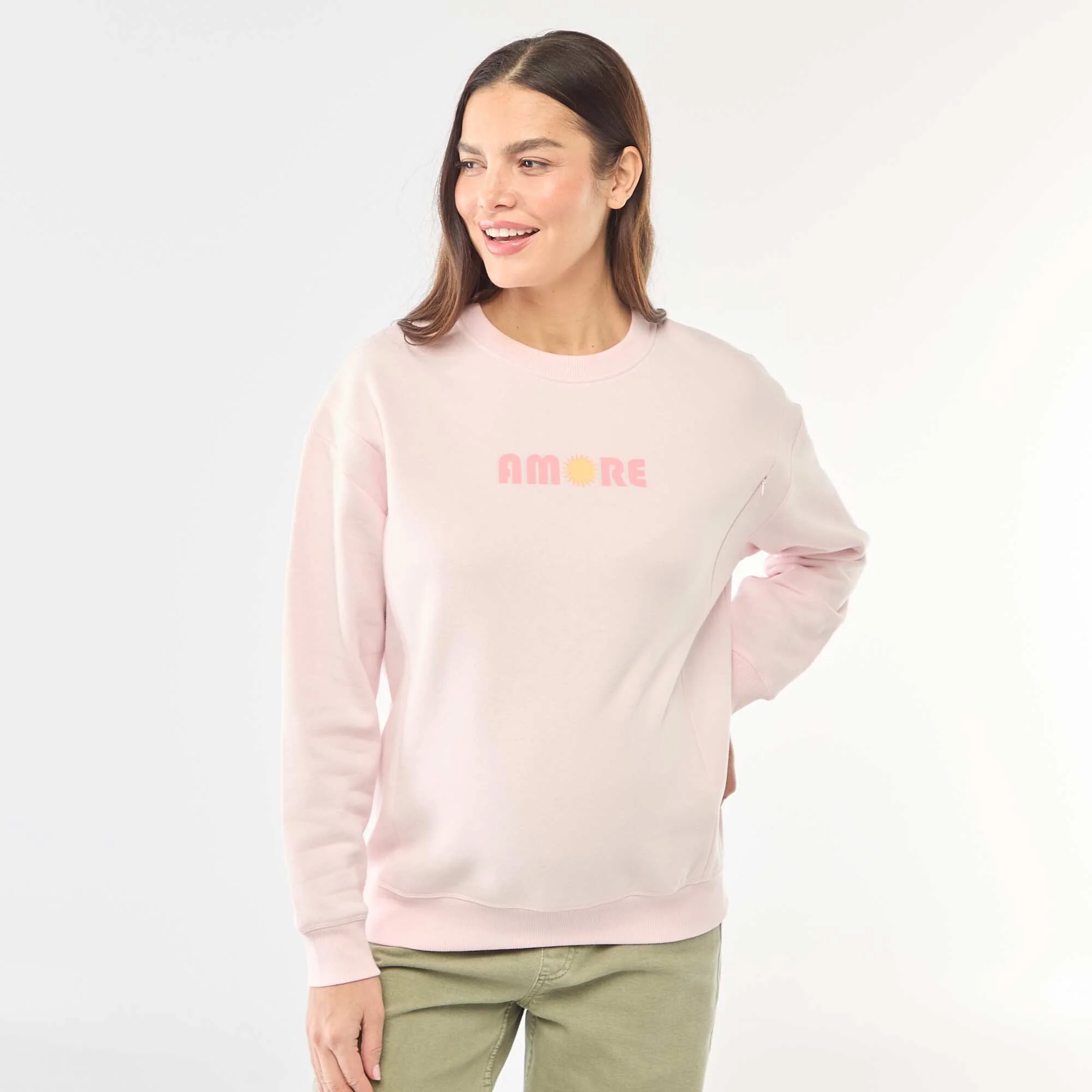 Nursing sweatshirt PINK - Image 3