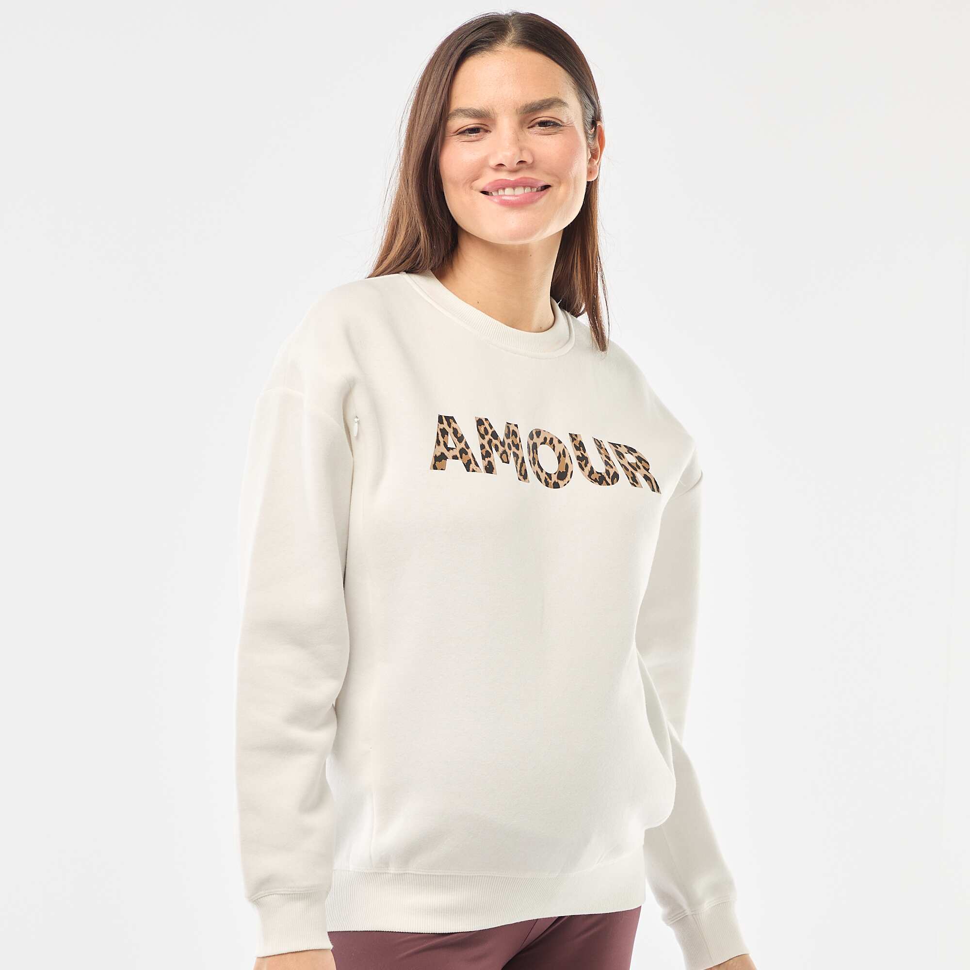 Nursing sweatshirt WHITE - Image 4