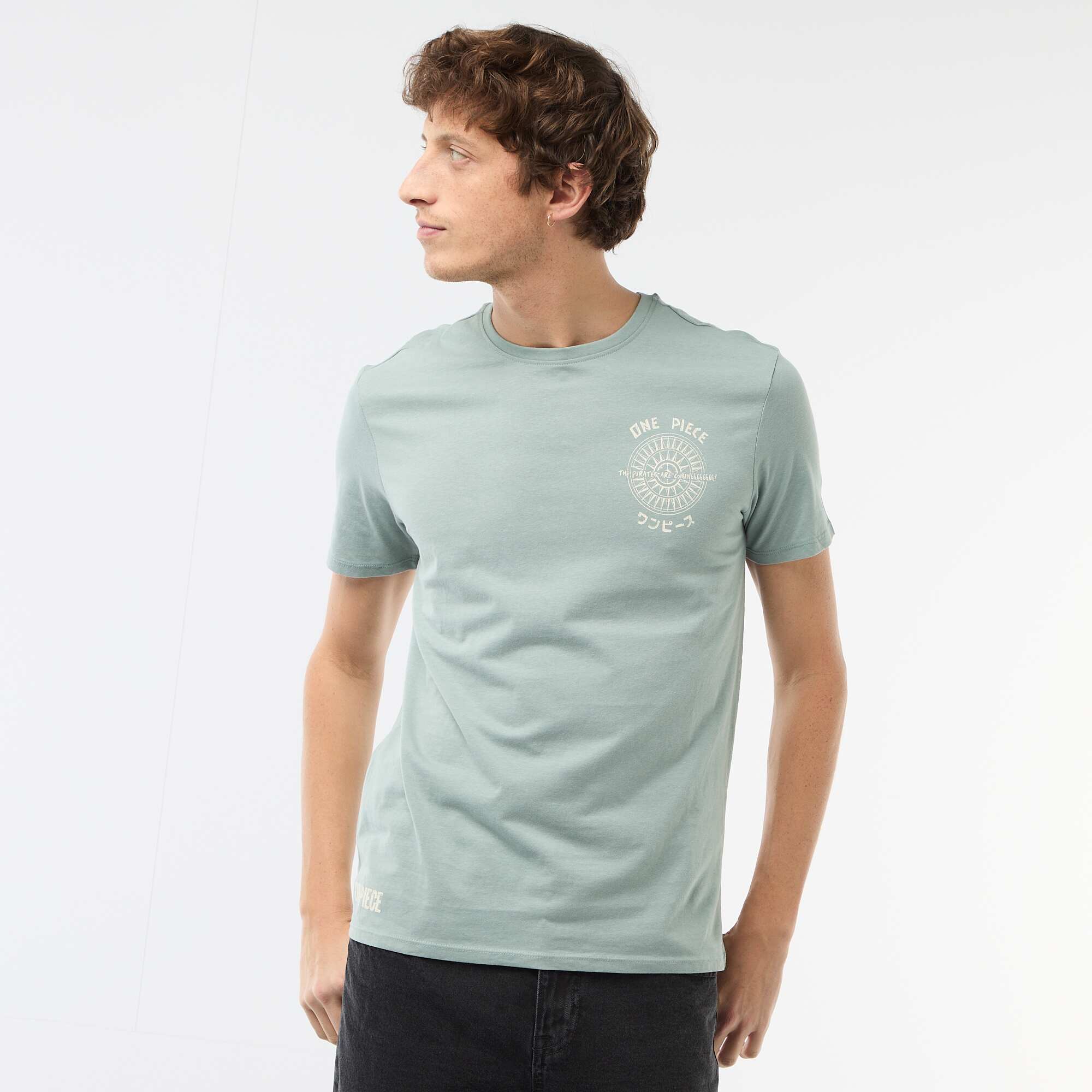 One Piece' print T-shirt BLUE - Image 4