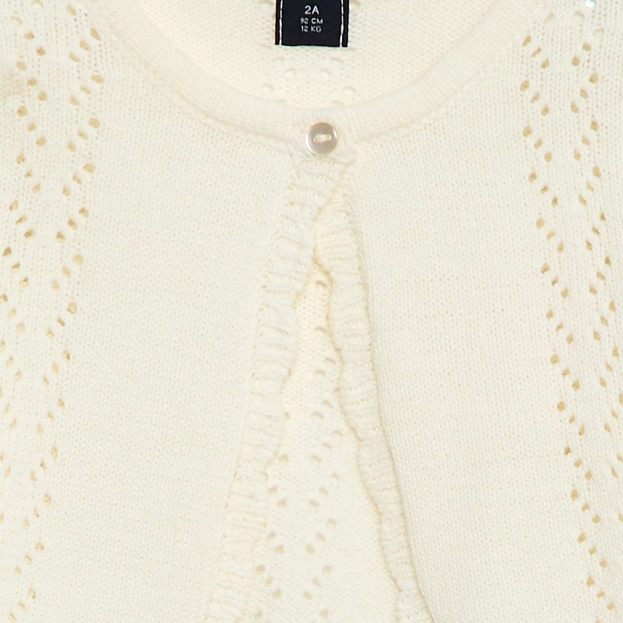 Openwork Knit Bolero WHITE - Image 3