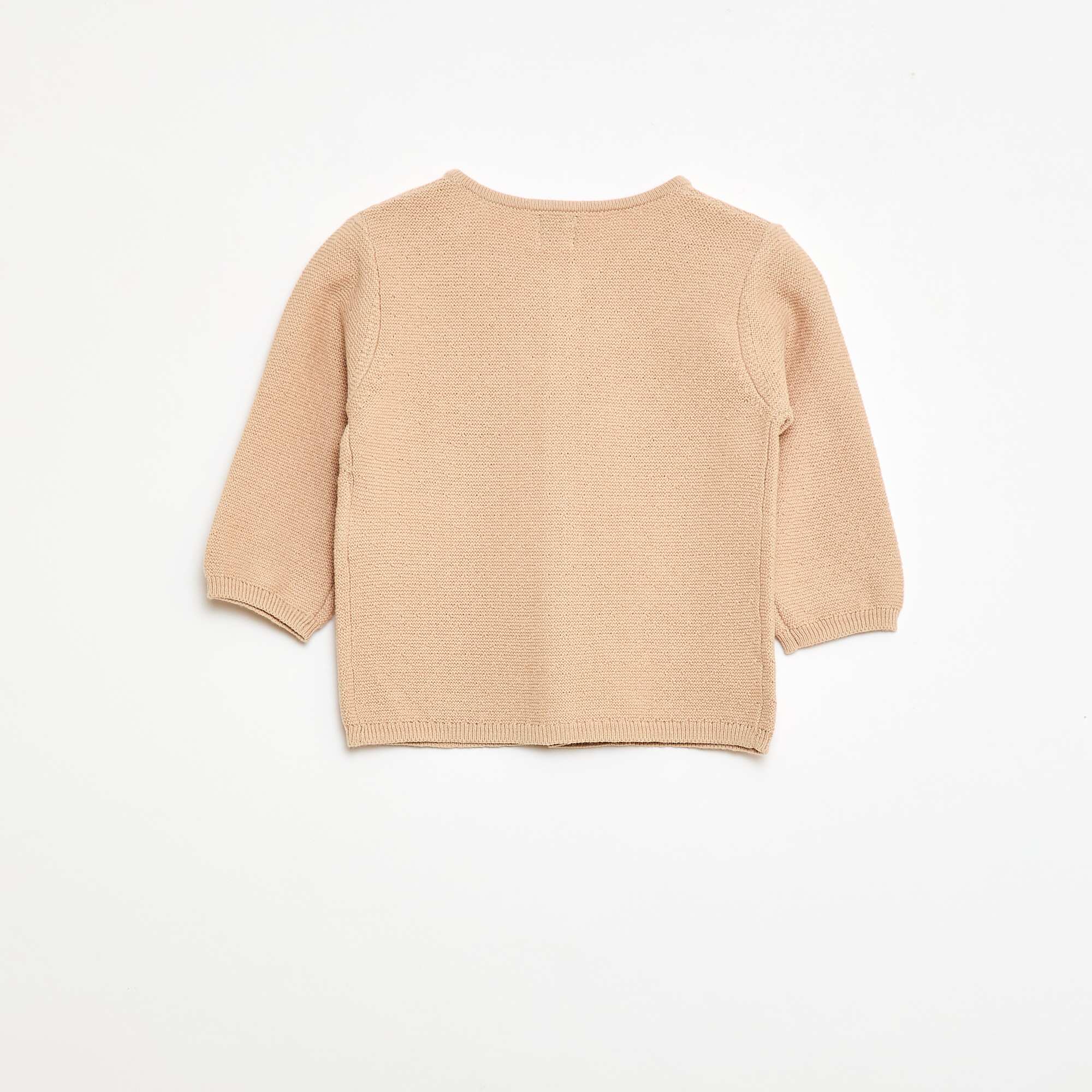 Openwork Knit Cardigan BEIGE - Image 2