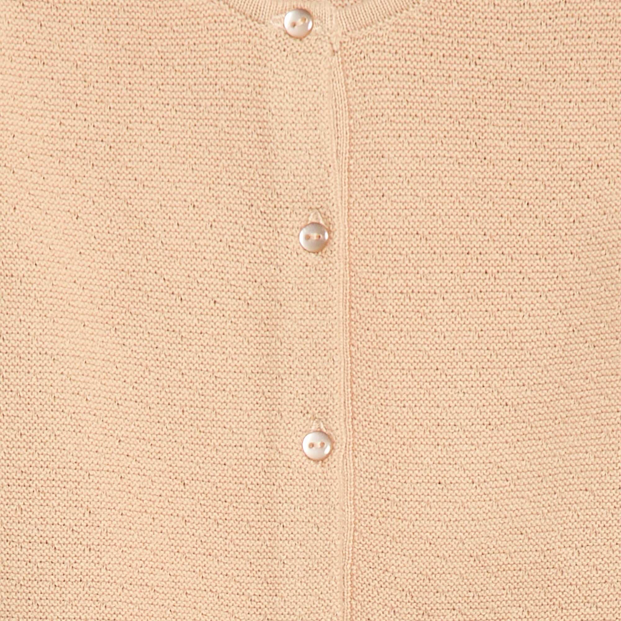 Openwork Knit Cardigan BEIGE - Image 3