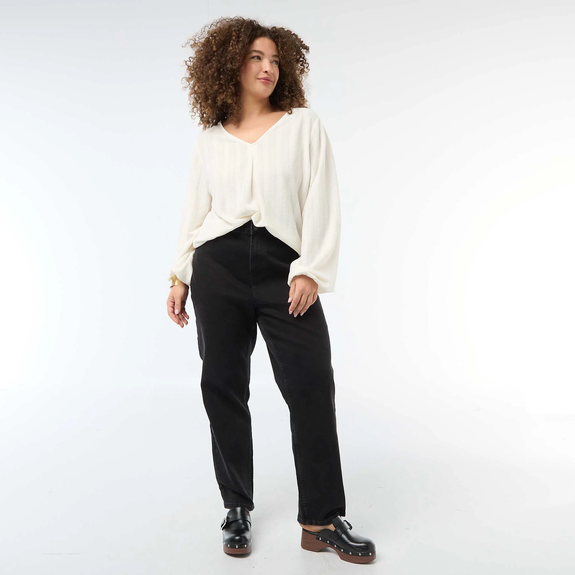 Openwork Knit Short-Sleeve T-Shirt WHITE - Image 2
