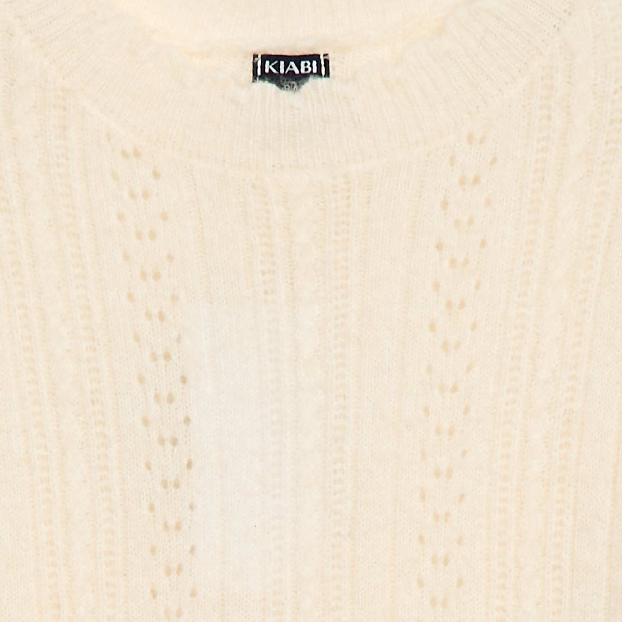 Openwork Knit Sweater Dress BEIGE - Image 3