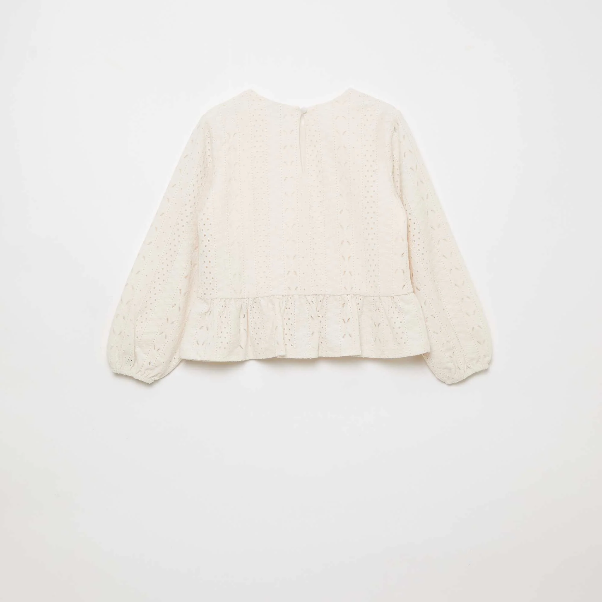 Openwork Top with Decorative Knots BEIGE - Image 3