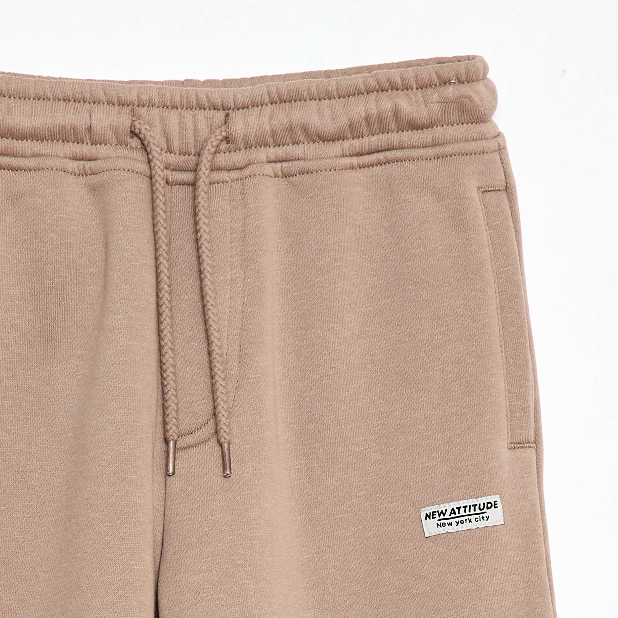 Oversized Fleece Joggers BEIGE - Image 3