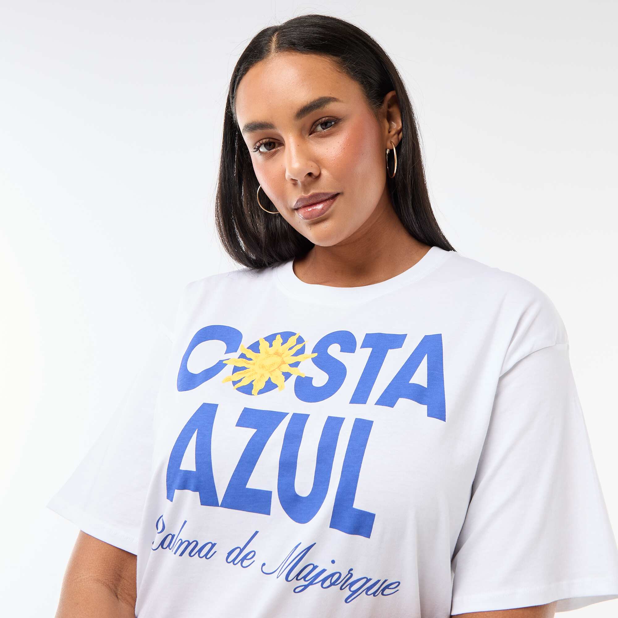 Oversized Short-Sleeve T-Shirt WHITE - Image 5