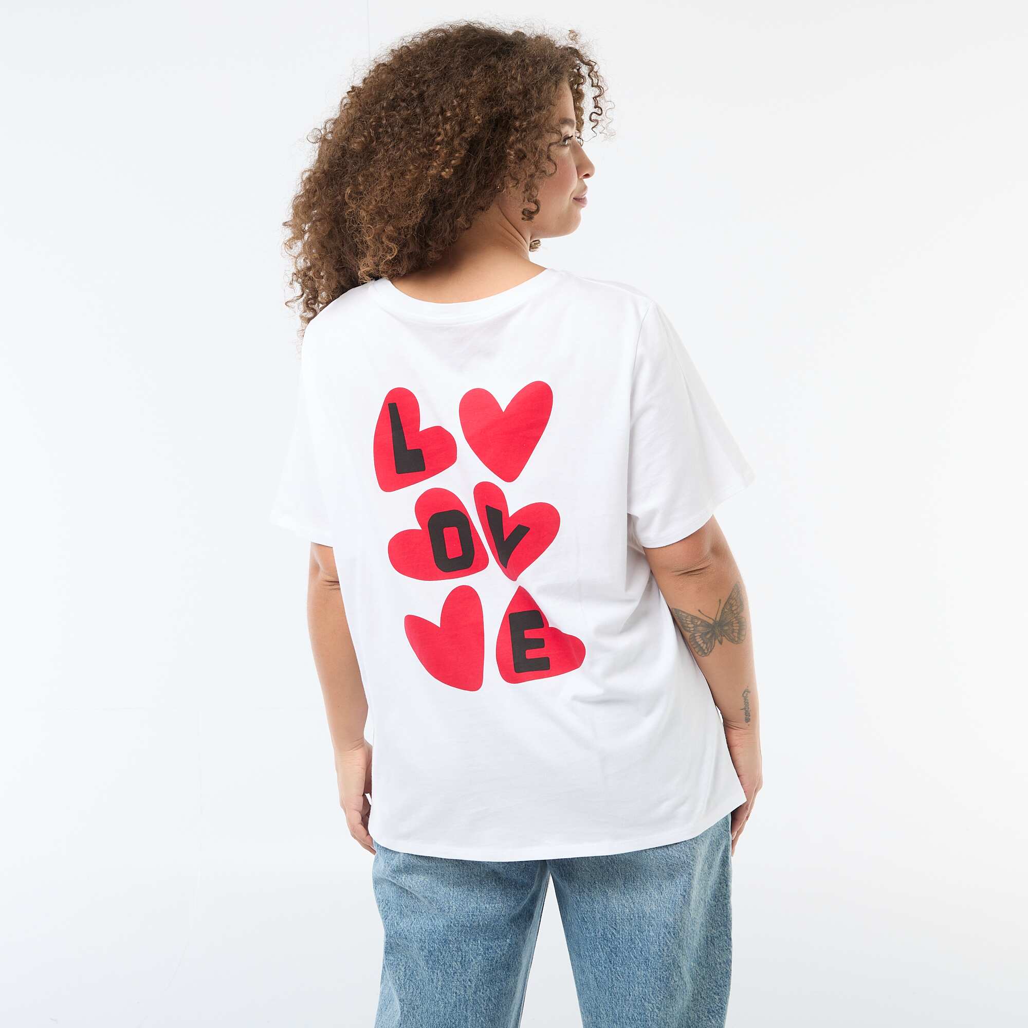 Oversized Short-Sleeve T-Shirt WHITE - Image 5