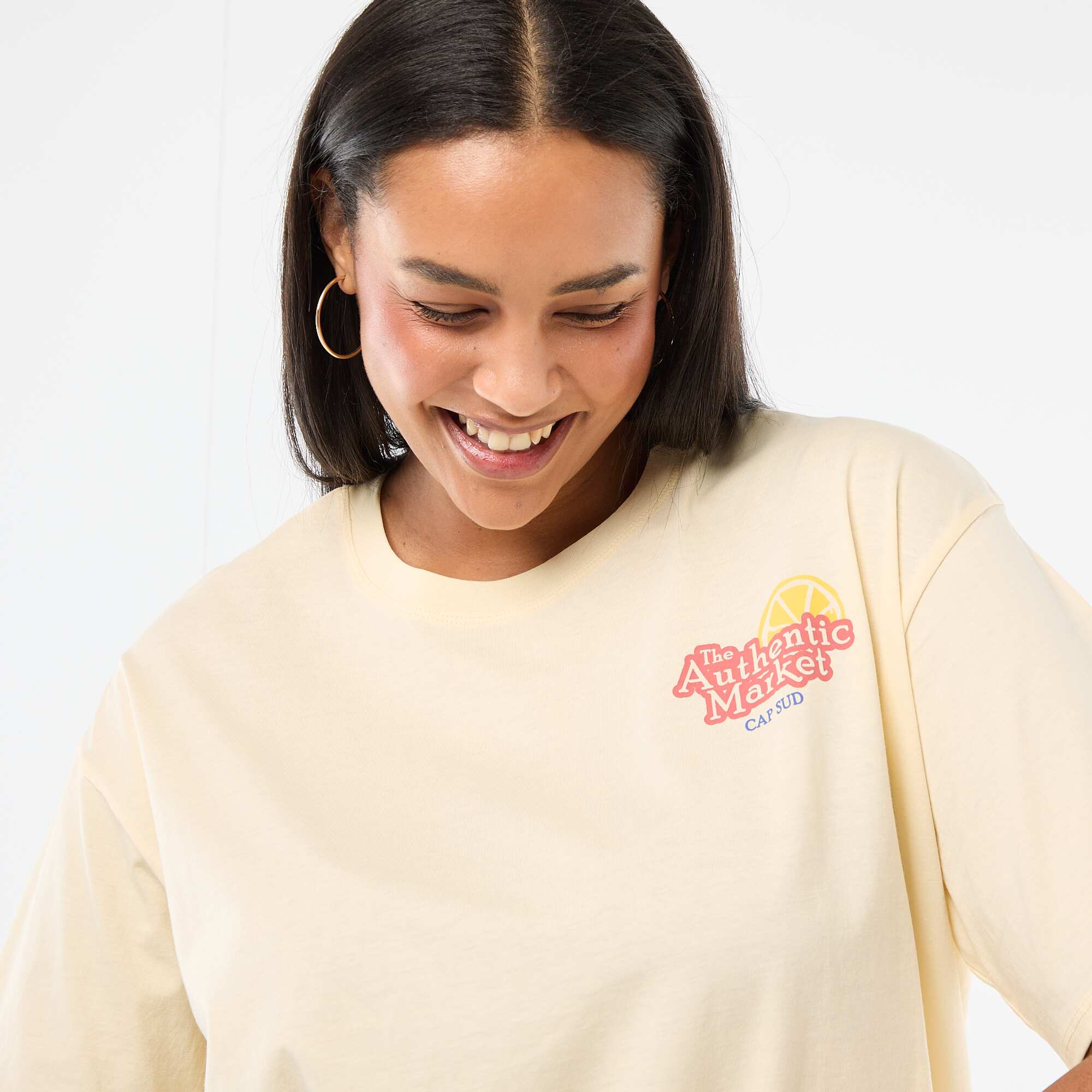 Oversized Short-Sleeve T-Shirt YELLOW - Image 6