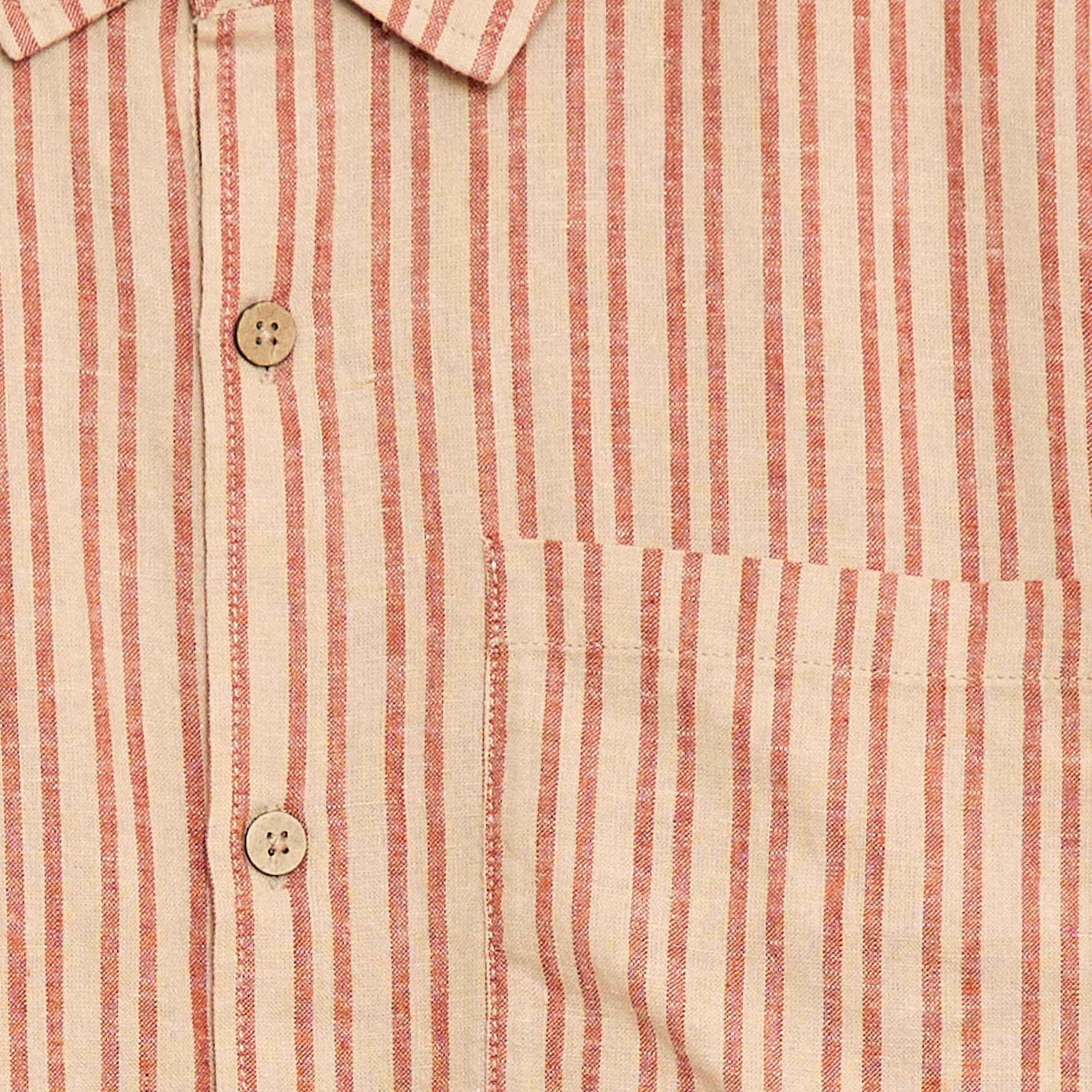 Oversized Striped Shirt BEIGE - Image 3