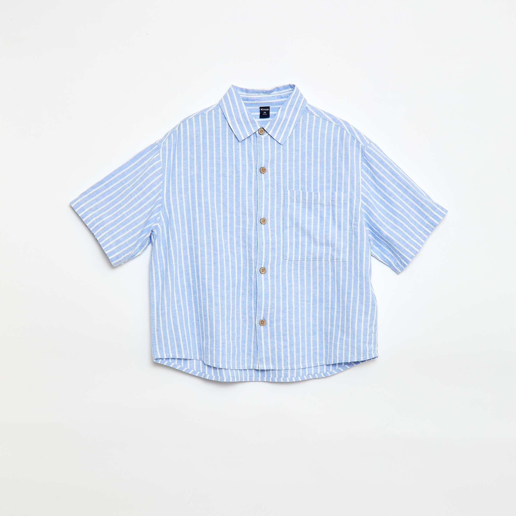 Oversized Striped Shirt BLUE - Image 2