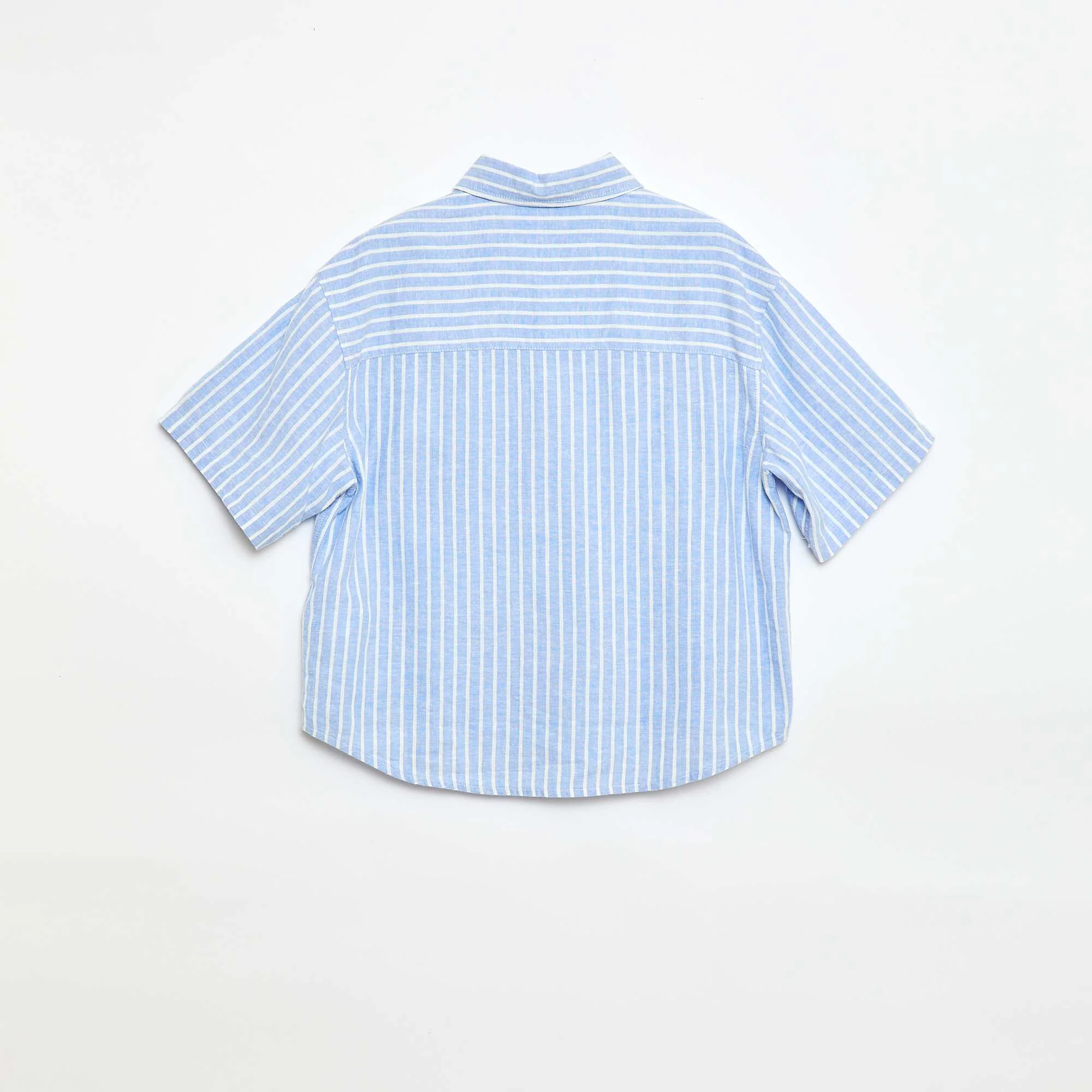 Oversized Striped Shirt BLUE - Image 4