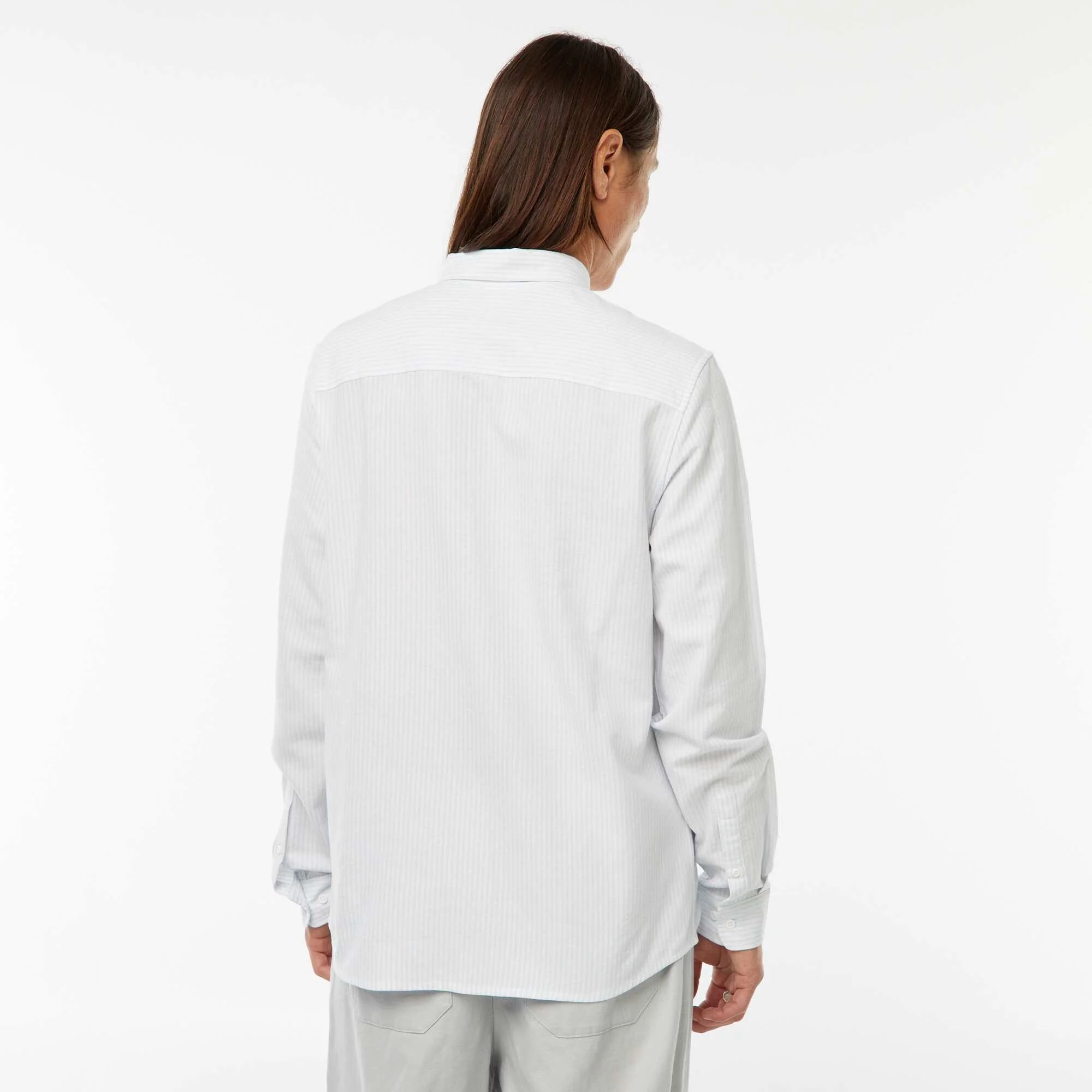 Oxford shirt with striped pattern BLUE - Image 3
