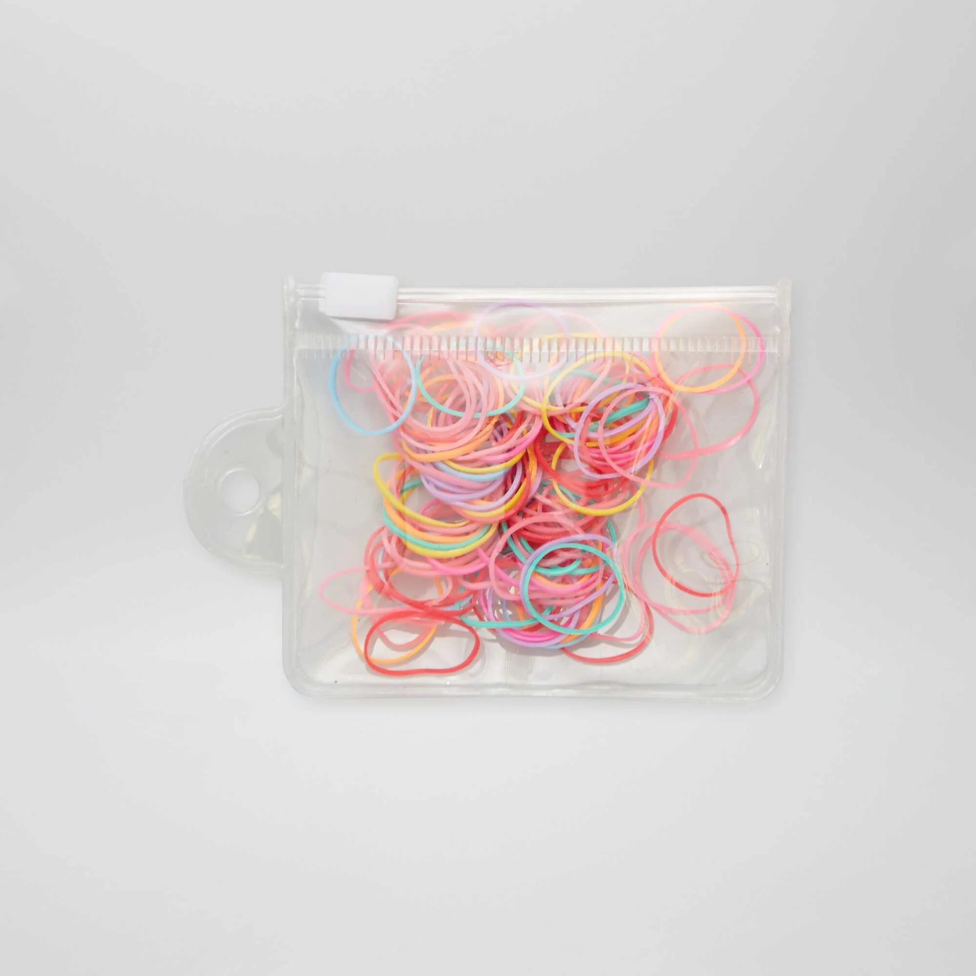 Pack of 100 coloured elasticated hair bands MULTICO - Image 2