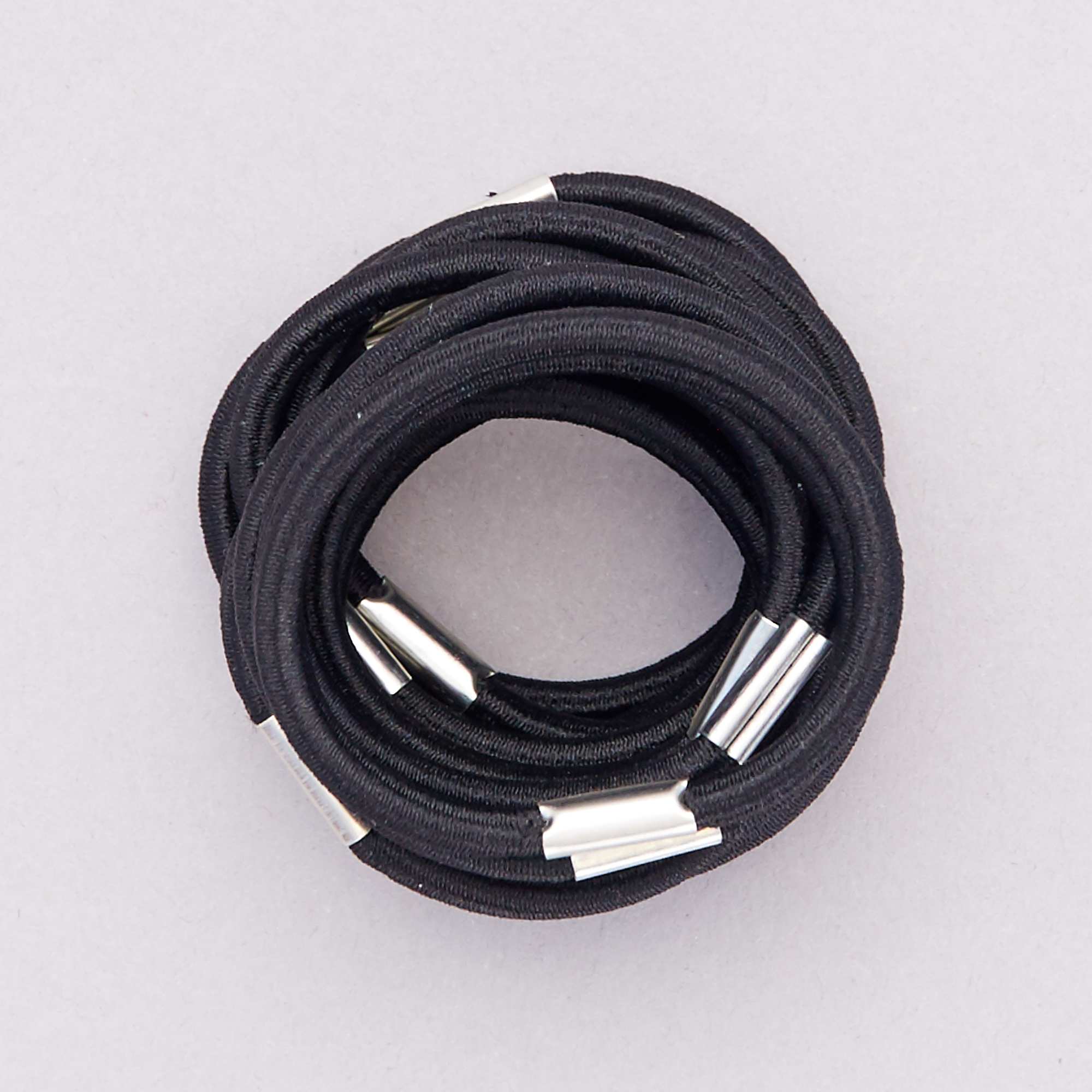 Pack of 15 elasticated hair bands black - Image 2