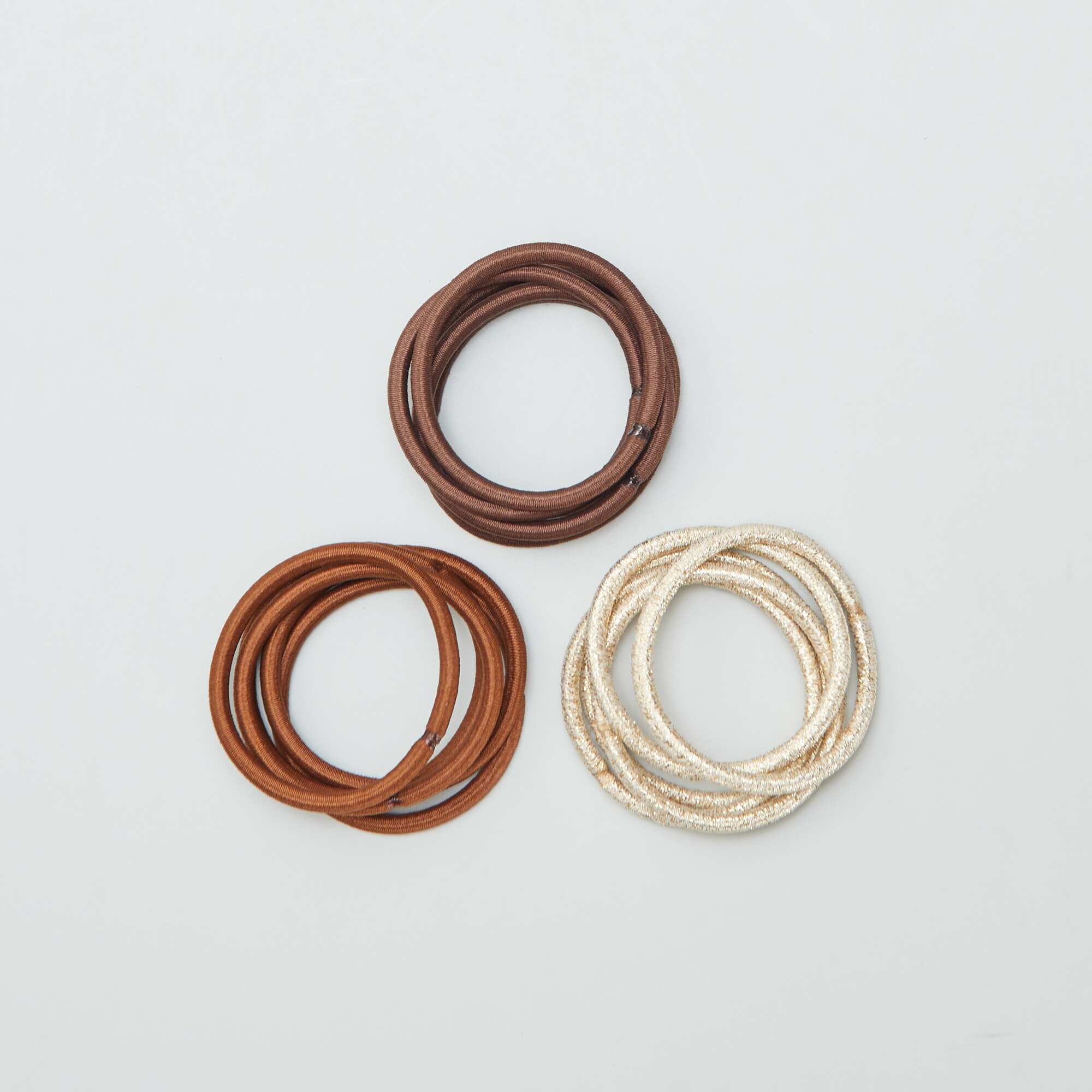 Pack of 15 hairbands BEIGE - Image 5