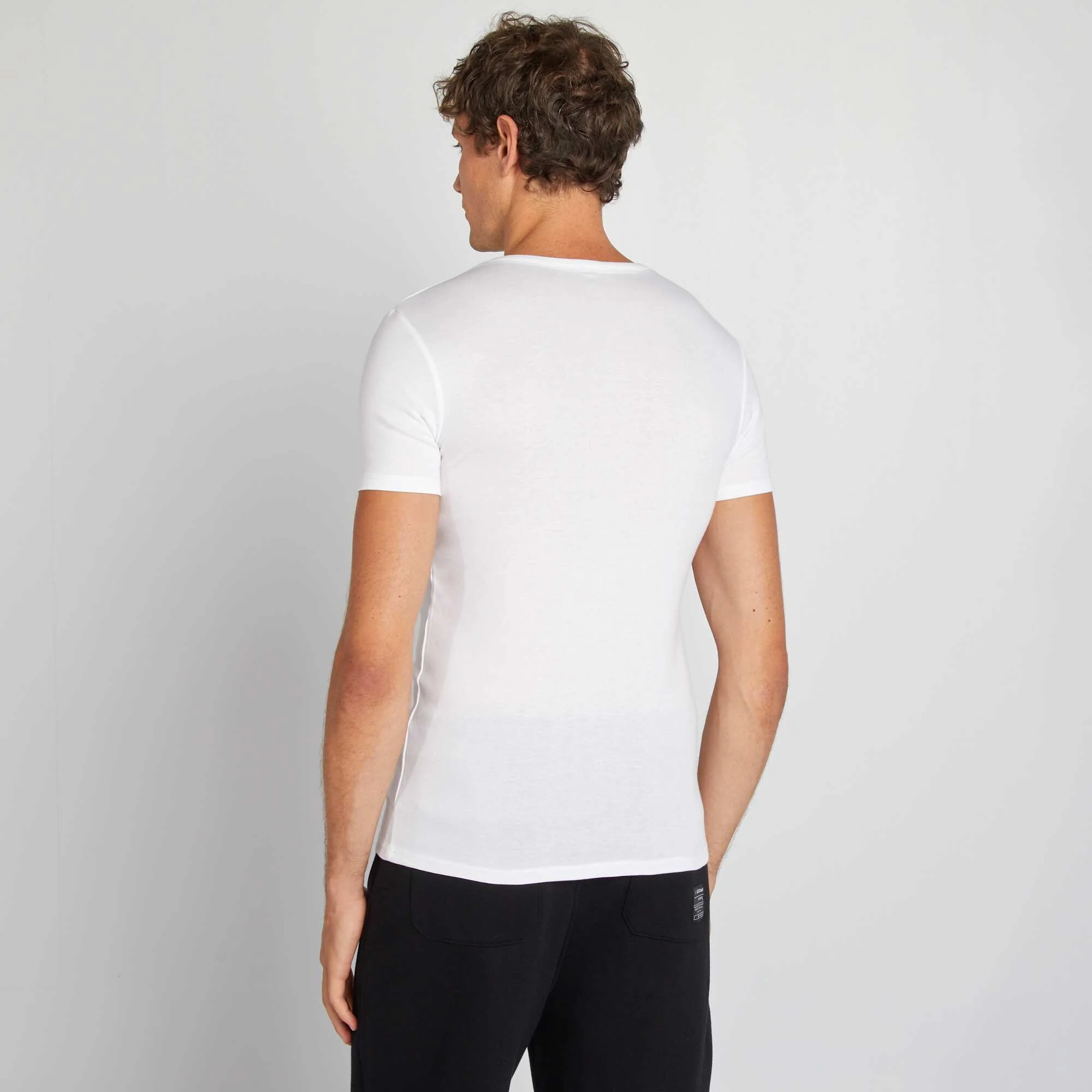 Pack of 2 basic T-shirts white - Image 2