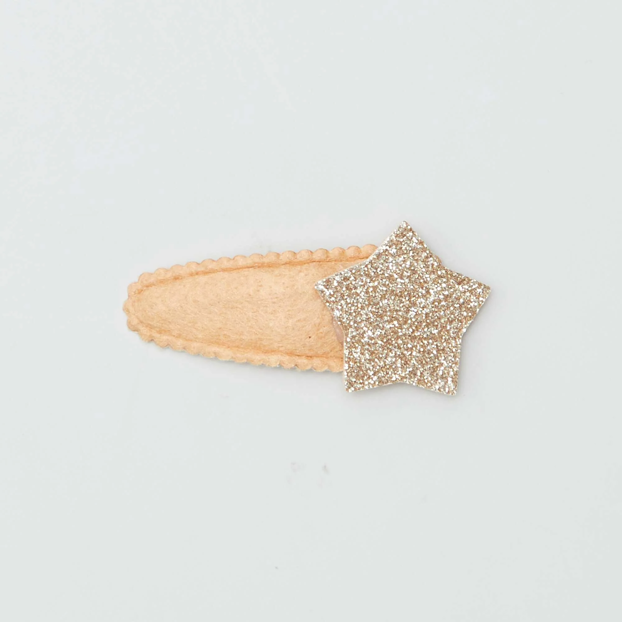 Pack of 2 Christmas snap hair clips / 2 hairbands BEIGE - Image 2