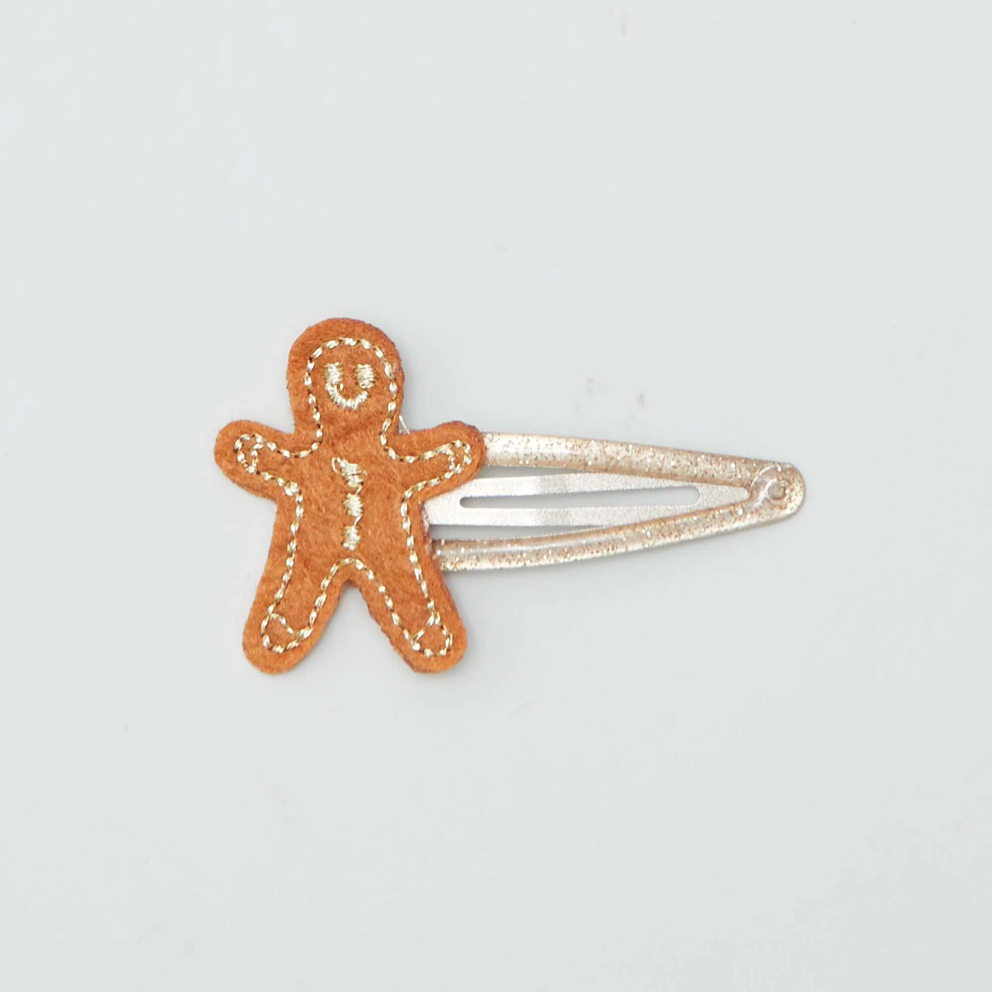 Pack of 2 Christmas snap hair clips / 2 hairbands BEIGE - Image 3
