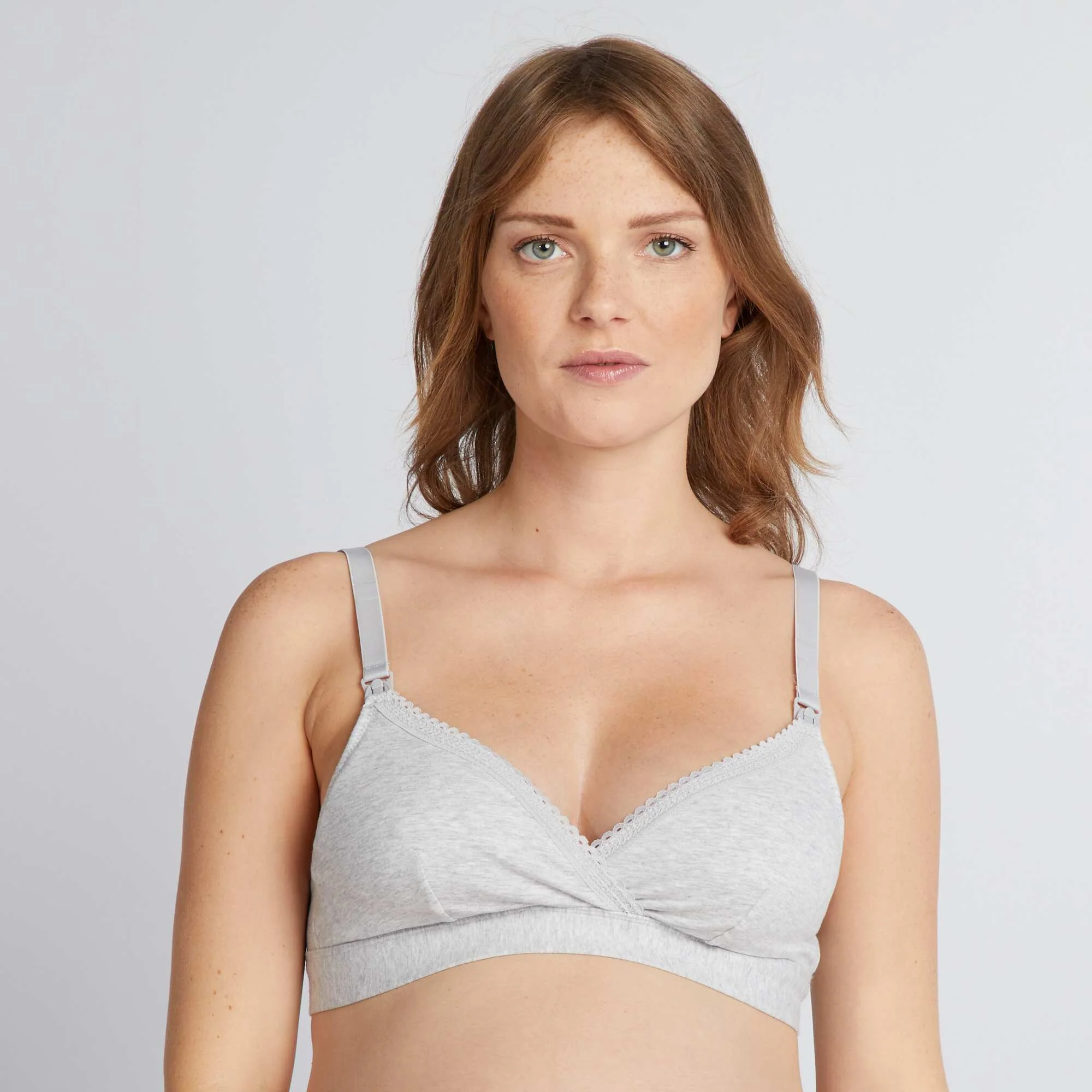 Pack of 2 cotton breastfeeding bras VL_GREY - Image 3