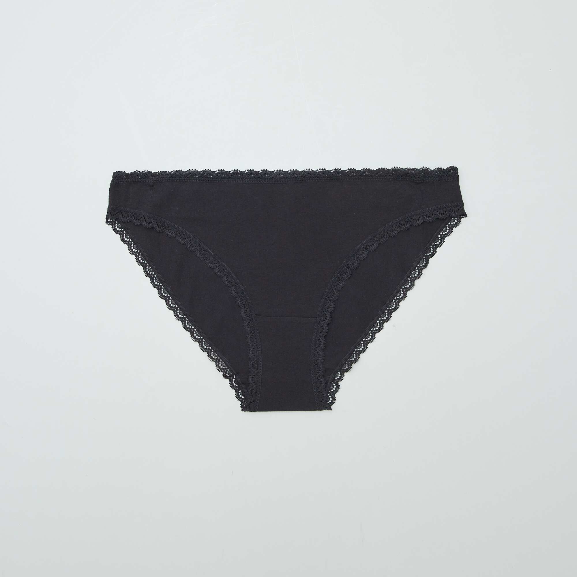 Pack of 2 cotton briefs BLACK - Image 5