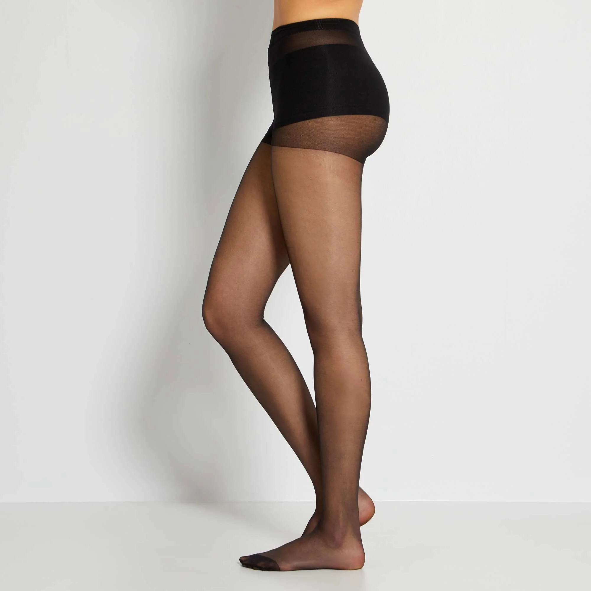 Pack of 2 pairs of 8D voile tights Black - Image 2