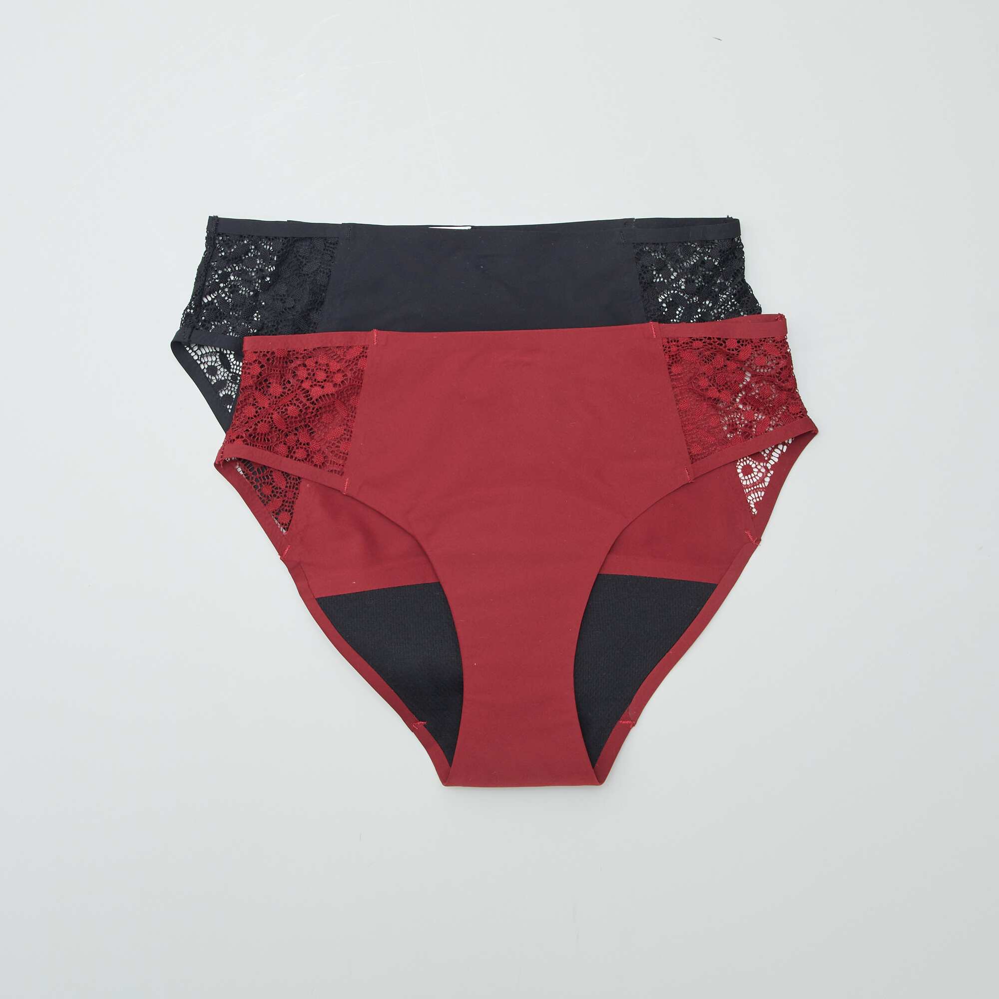 Pack of 2 pairs of light flow period pants RED - Image 2