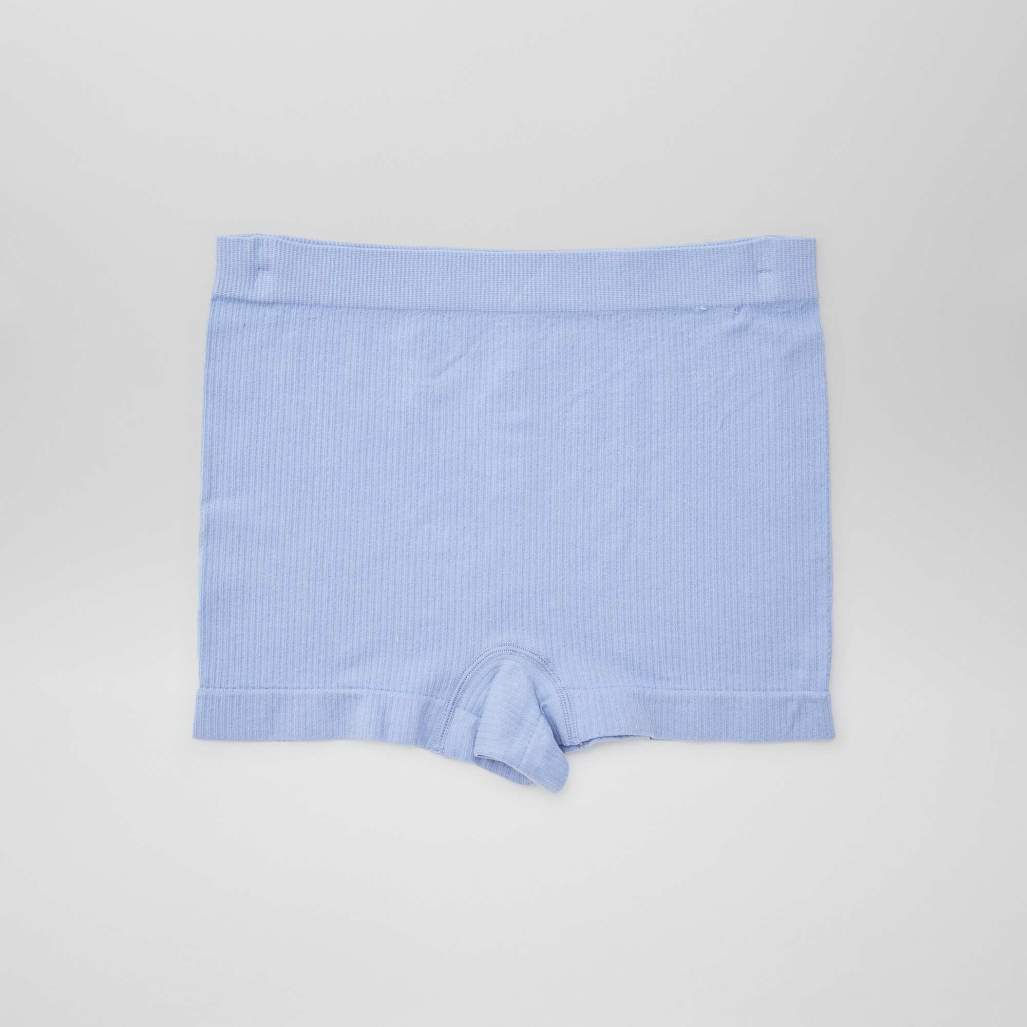 Pack of 2 pairs of ribbed knit boy shorts BLUE - Image 2